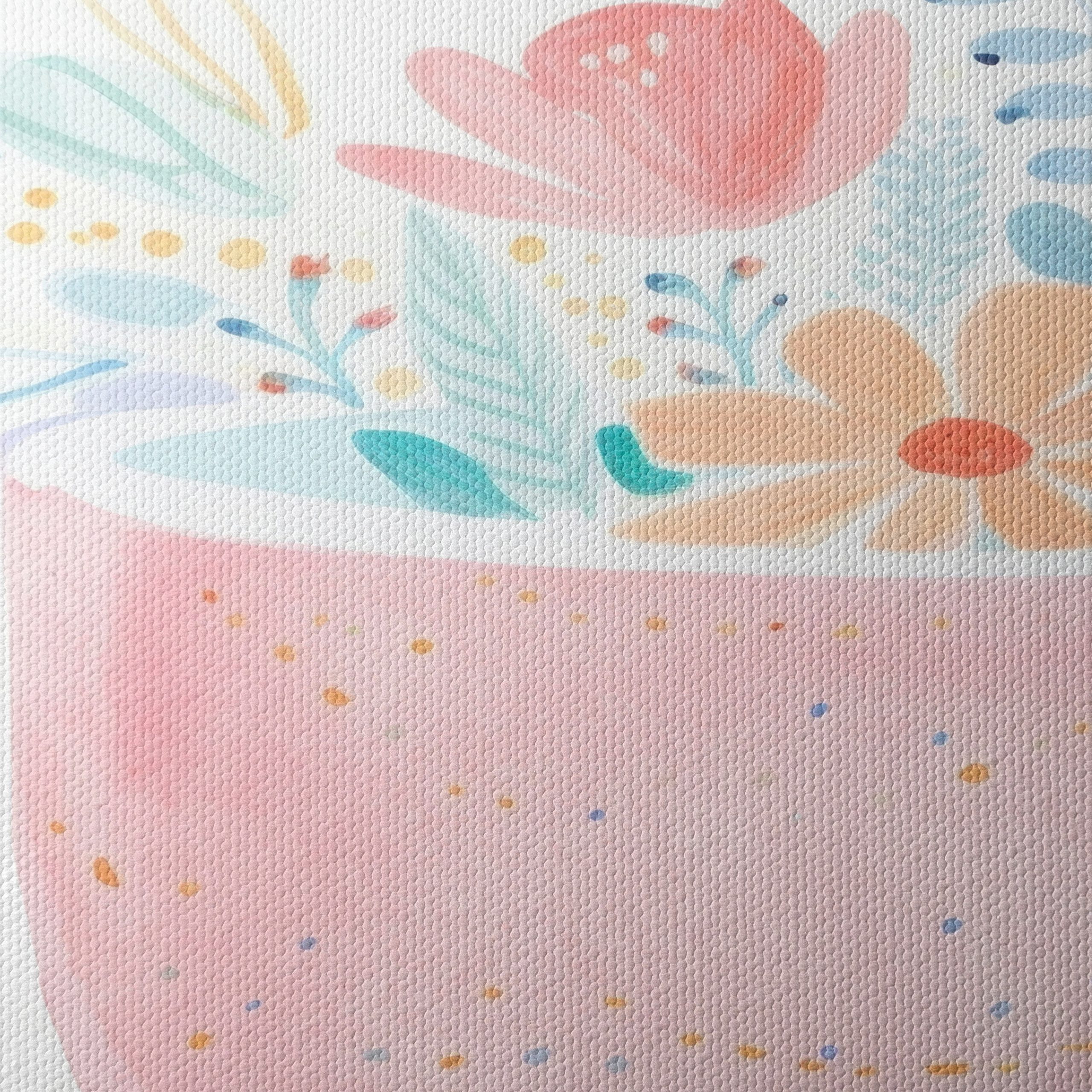 Stylized Botanical Art in Pink Cup - Image 4