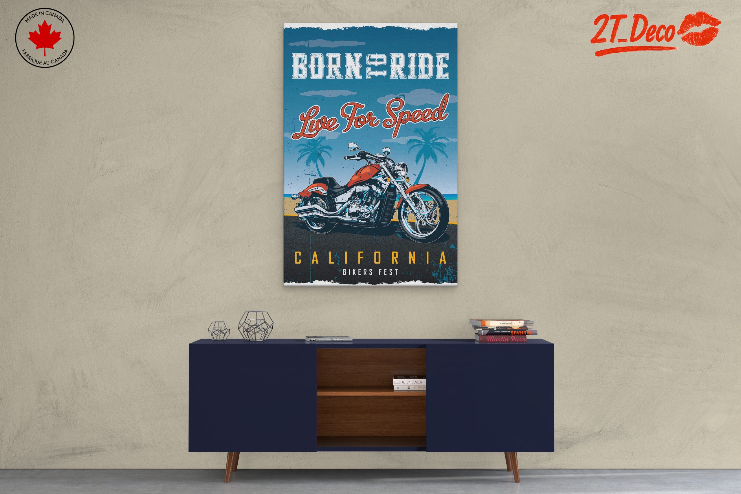 Born to Ride Motorcycle Art - Image 3