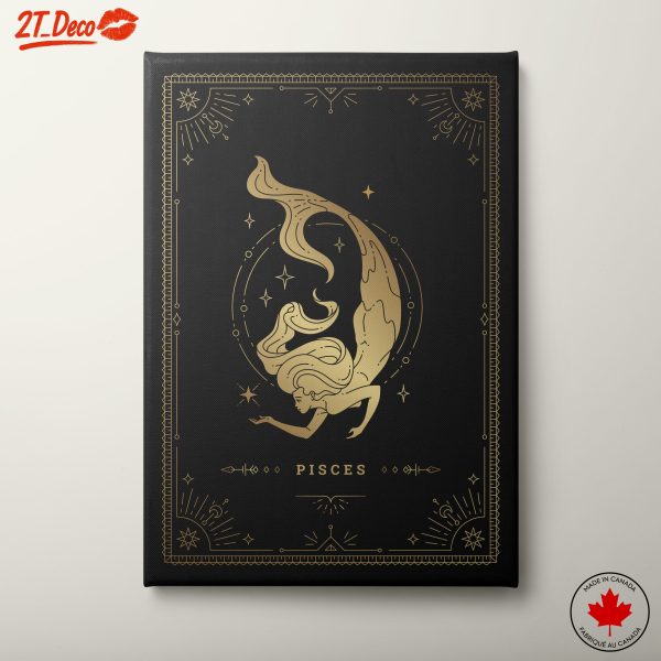 Pisces Zodiac Art Featuring a Mermaid