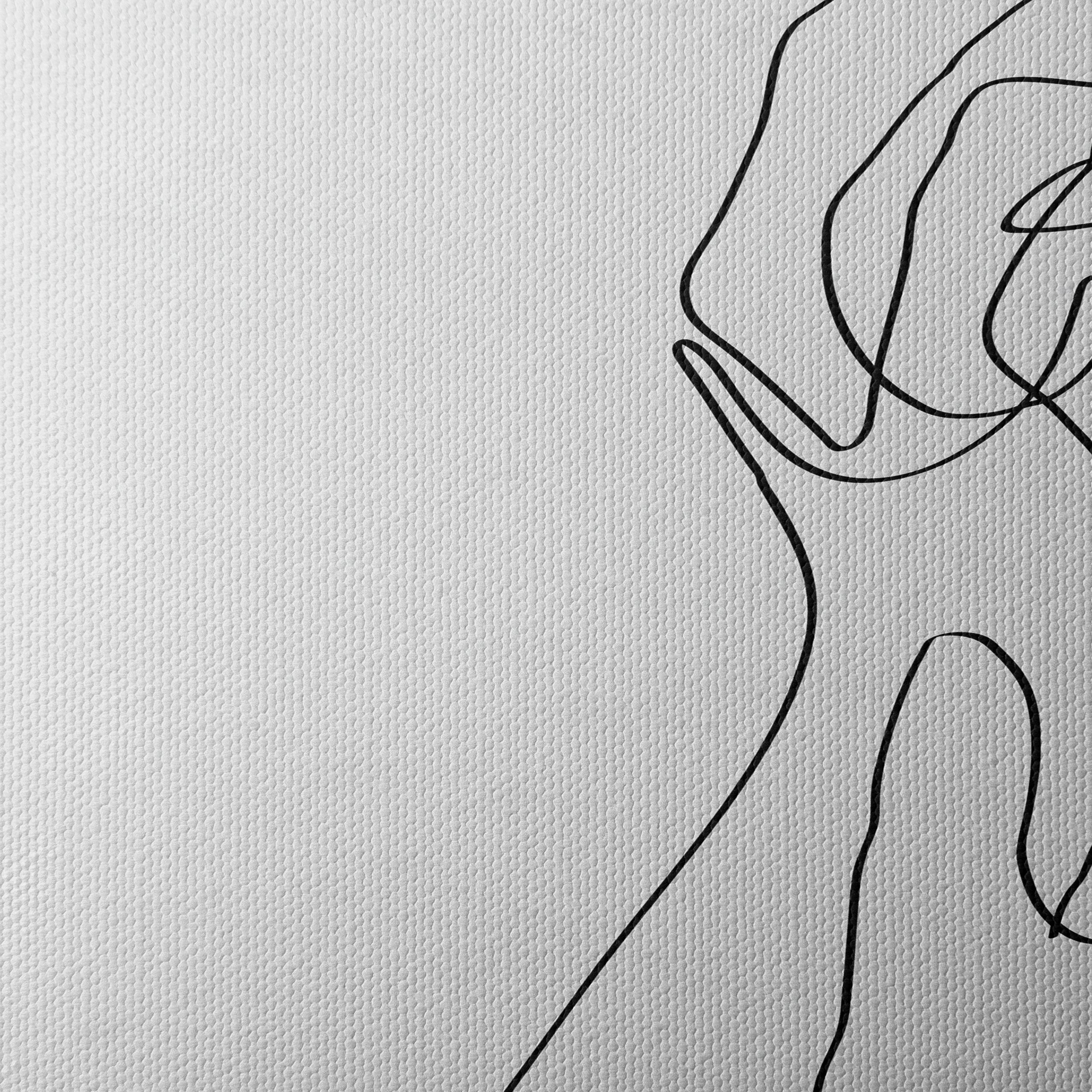 Minimalist Hands Line Drawing Art - Image 4
