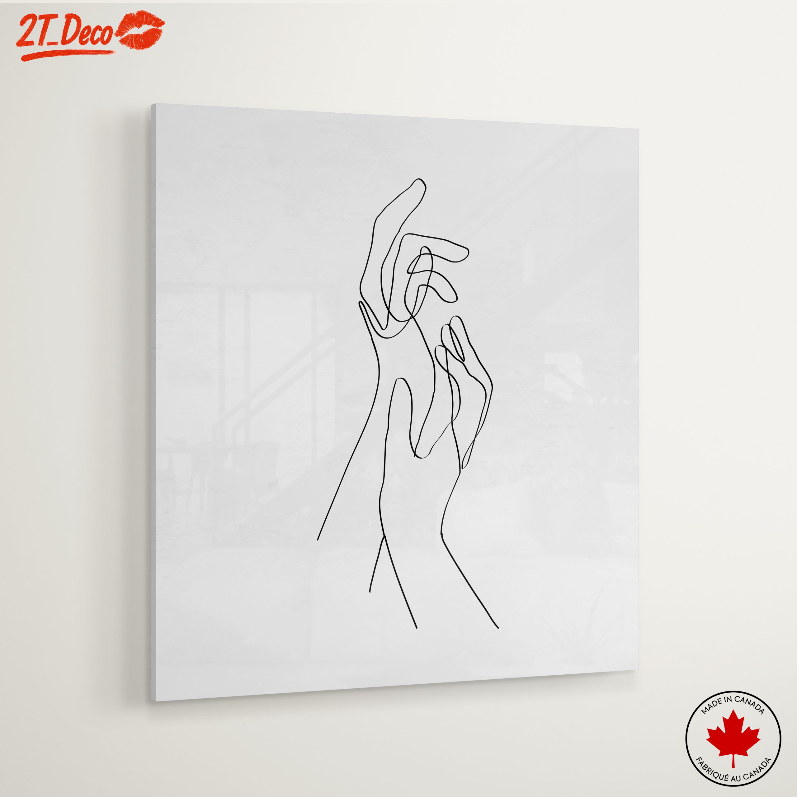 Minimalist Hands Line Drawing Art - Image 6