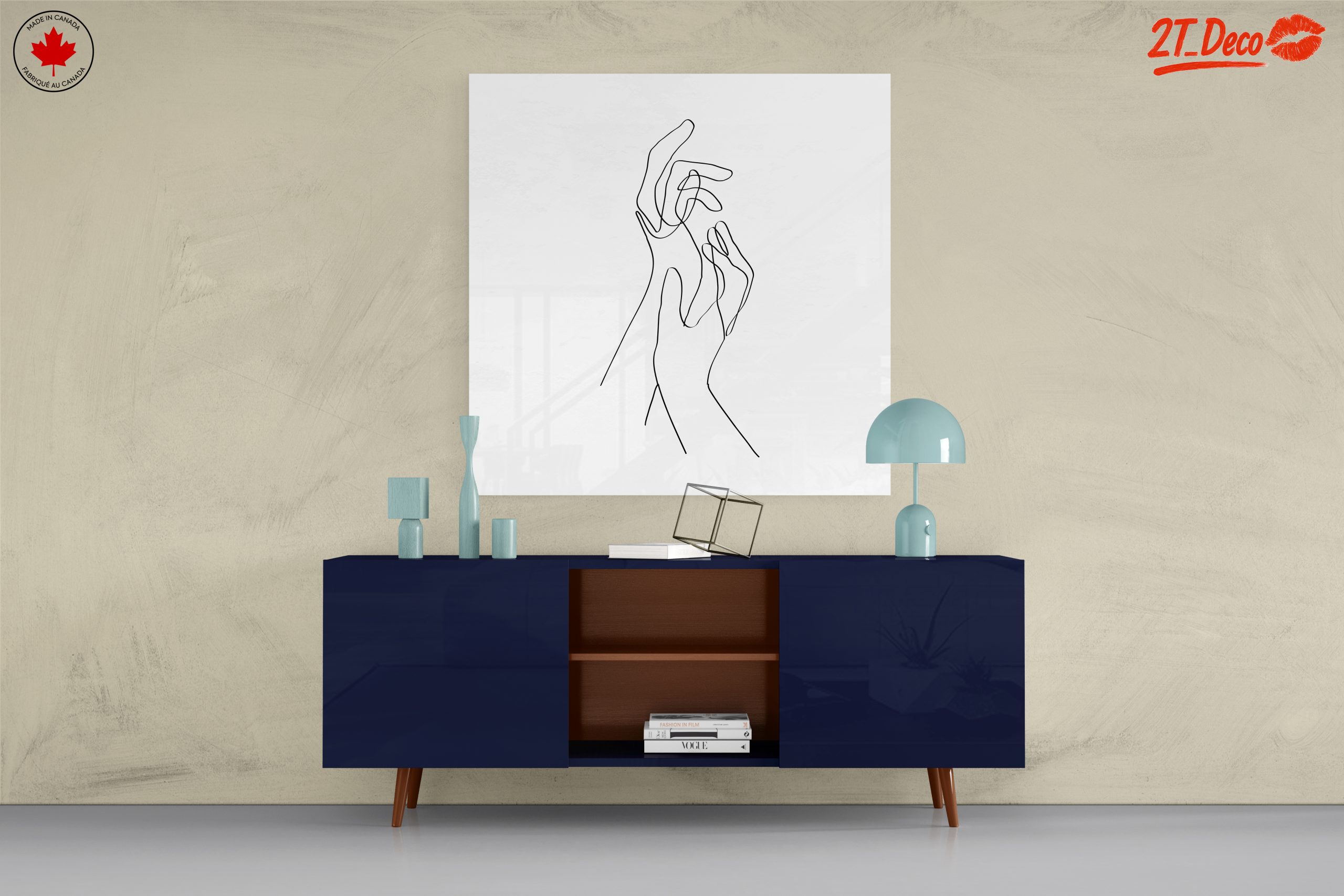 Minimalist Hands Line Drawing Art - Image 8