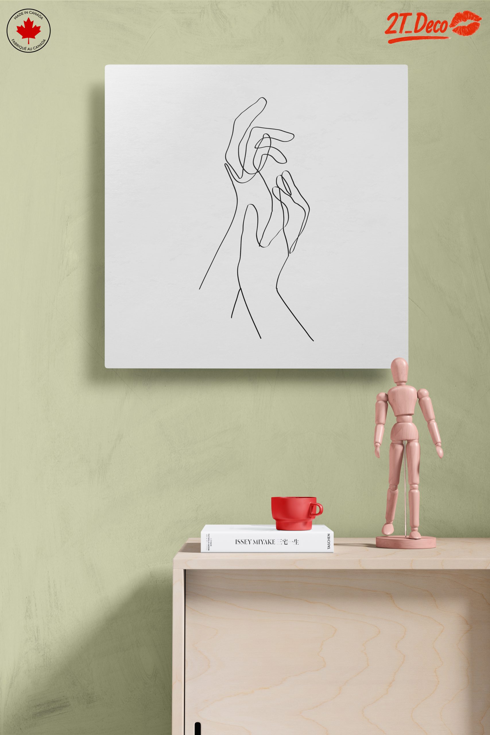 Minimalist Hands Line Drawing Art - Image 14