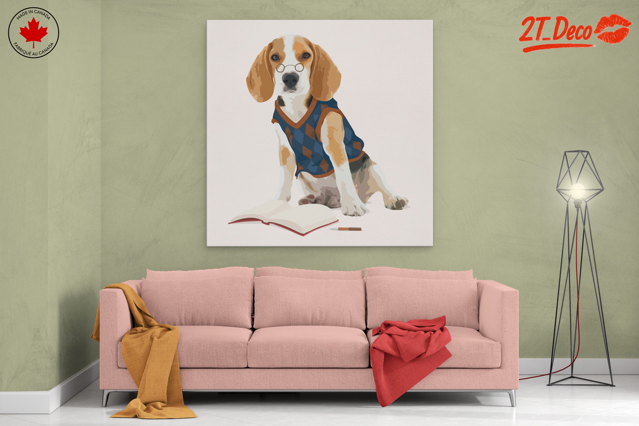 Whimsical Beagle in Scholar Outfit - Image 2