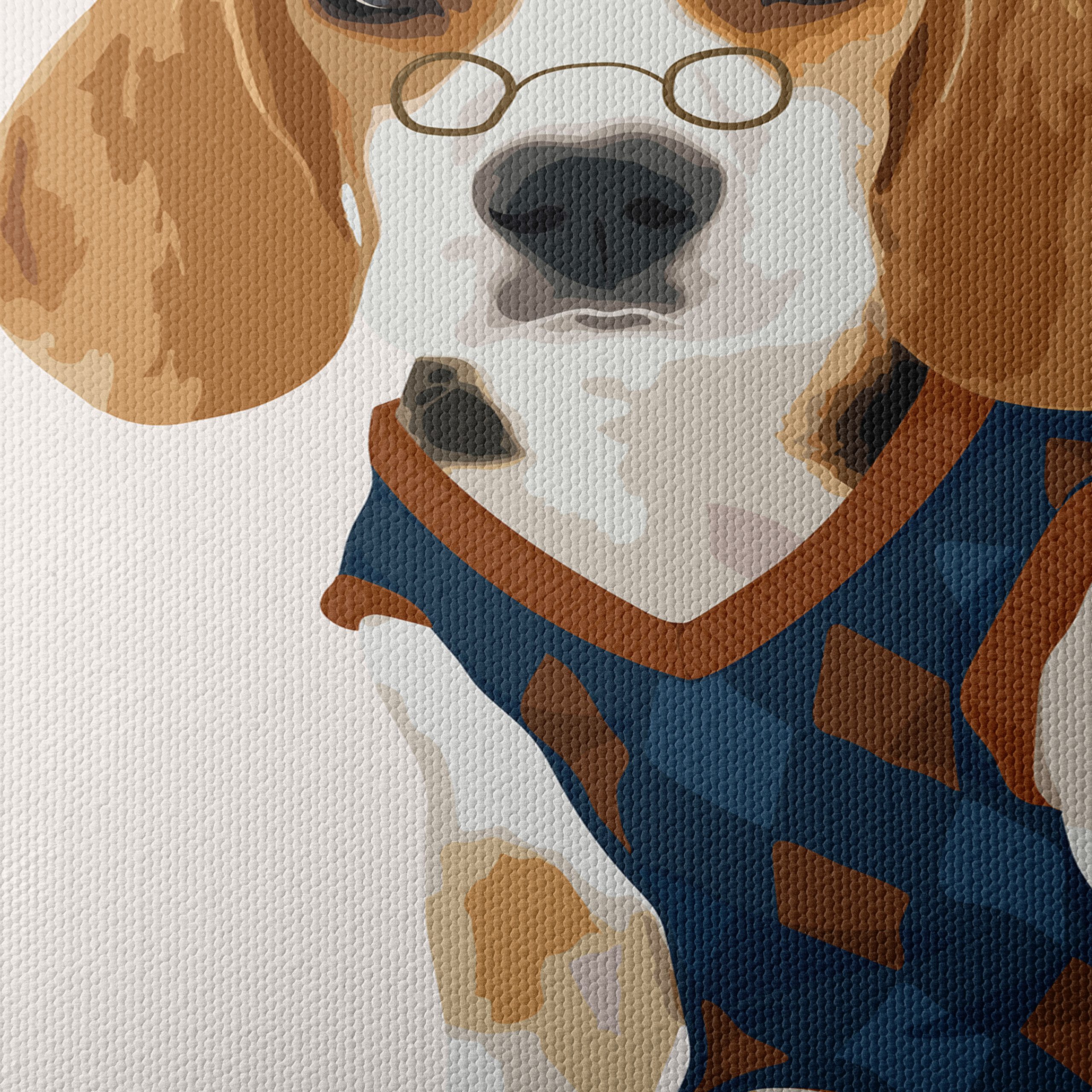 Whimsical Beagle in Scholar Outfit - Image 4