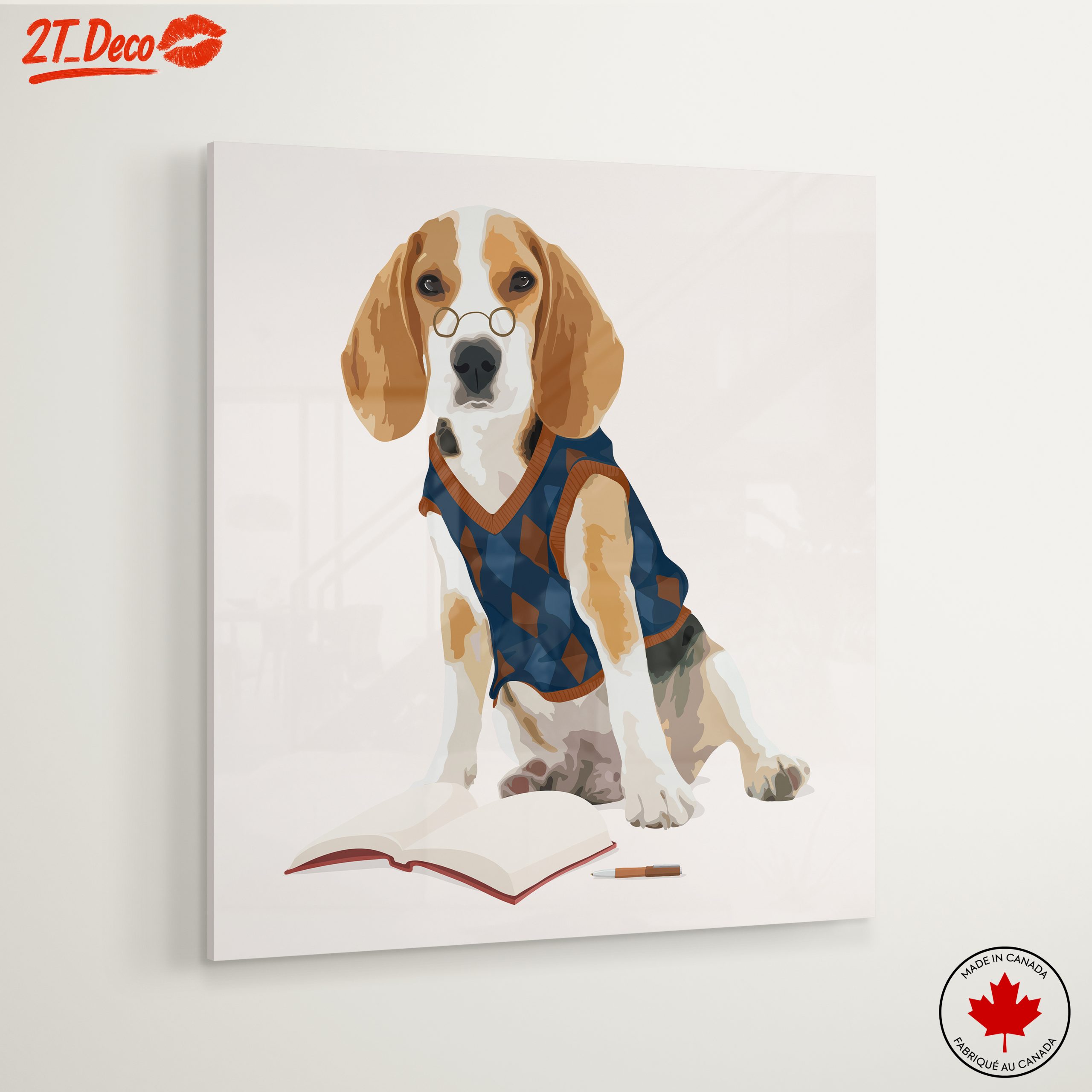 Whimsical Beagle in Scholar Outfit - Image 6