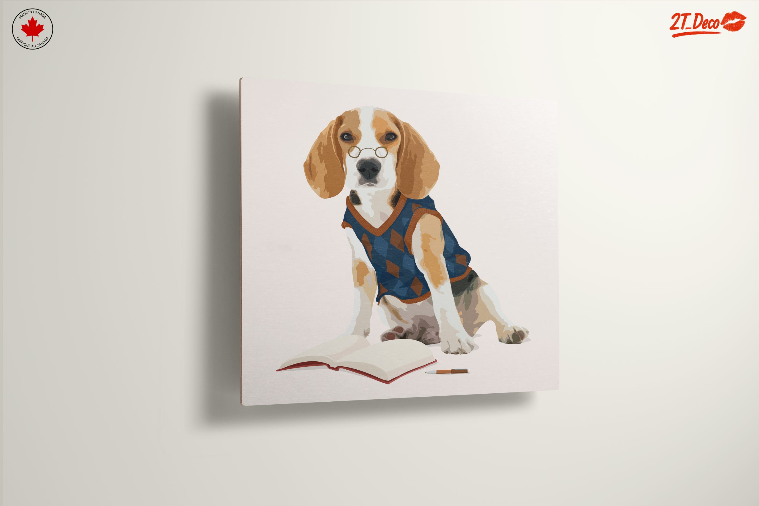 Whimsical Beagle in Scholar Outfit - Image 13