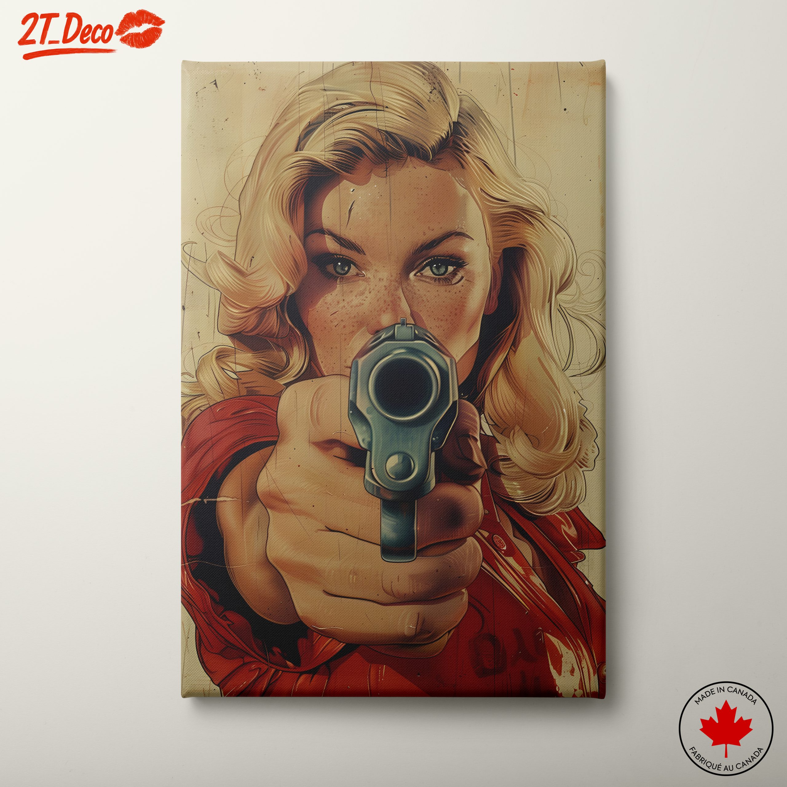 Harley Quinn Pop Art with Gun