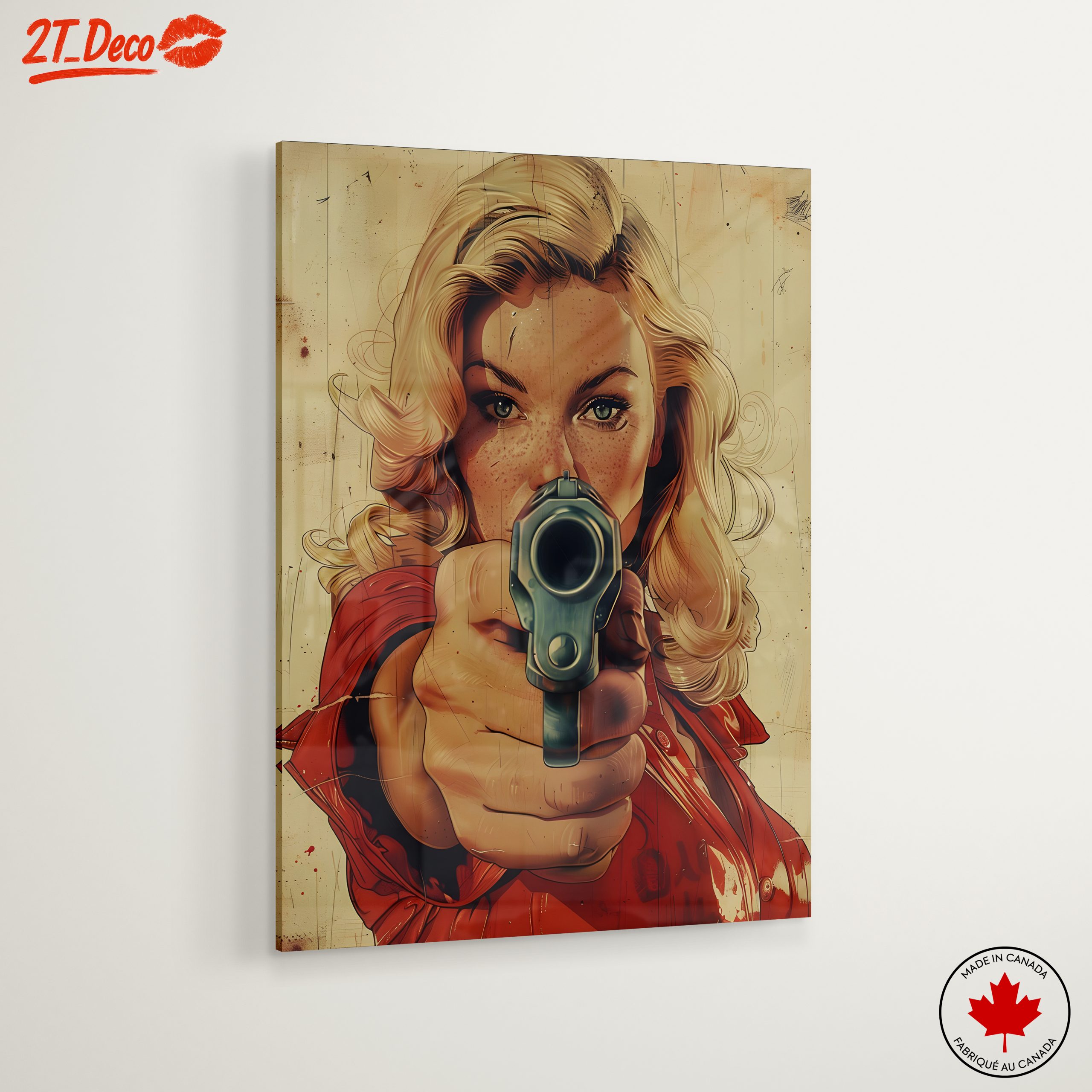 Harley Quinn Pop Art with Gun - Image 6
