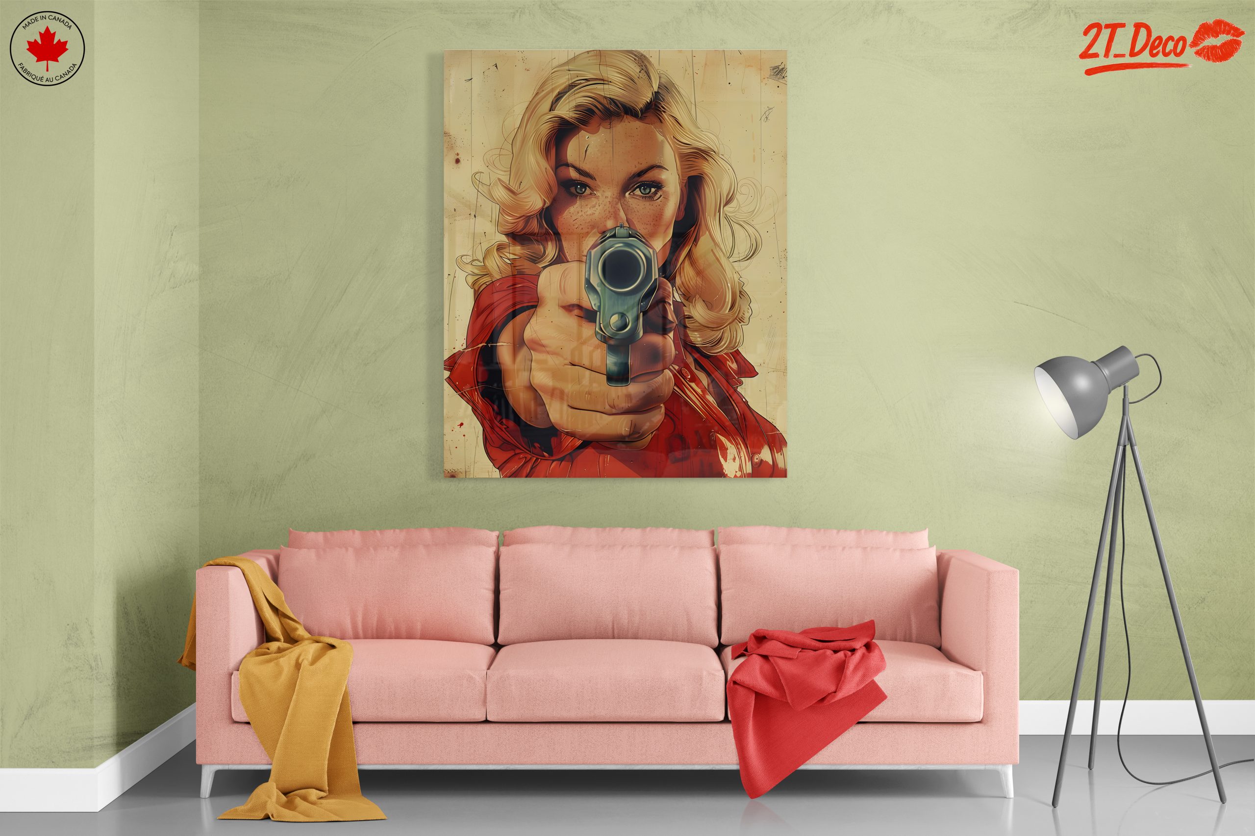Harley Quinn Pop Art with Gun - Image 7