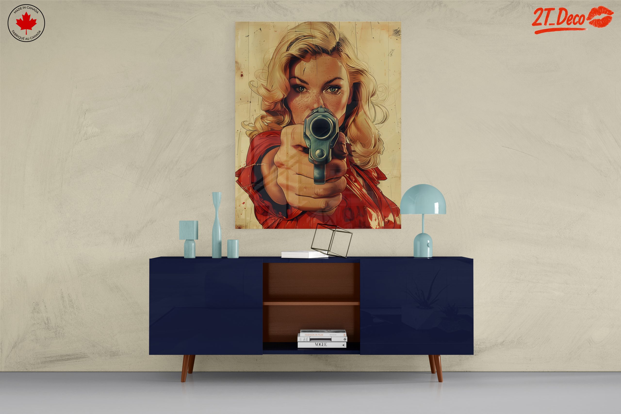 Harley Quinn Pop Art with Gun - Image 8