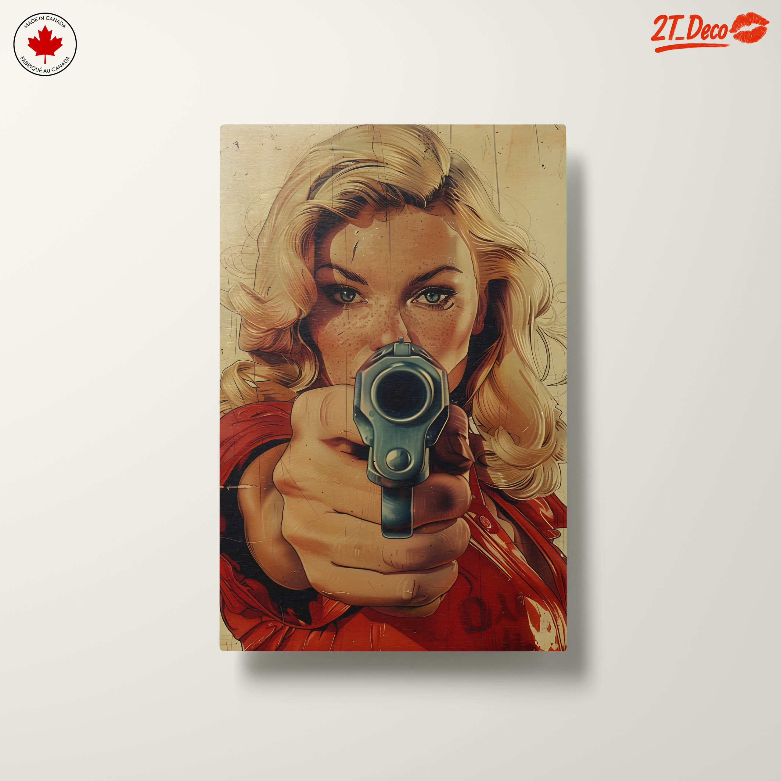 Harley Quinn Pop Art with Gun - Image 10