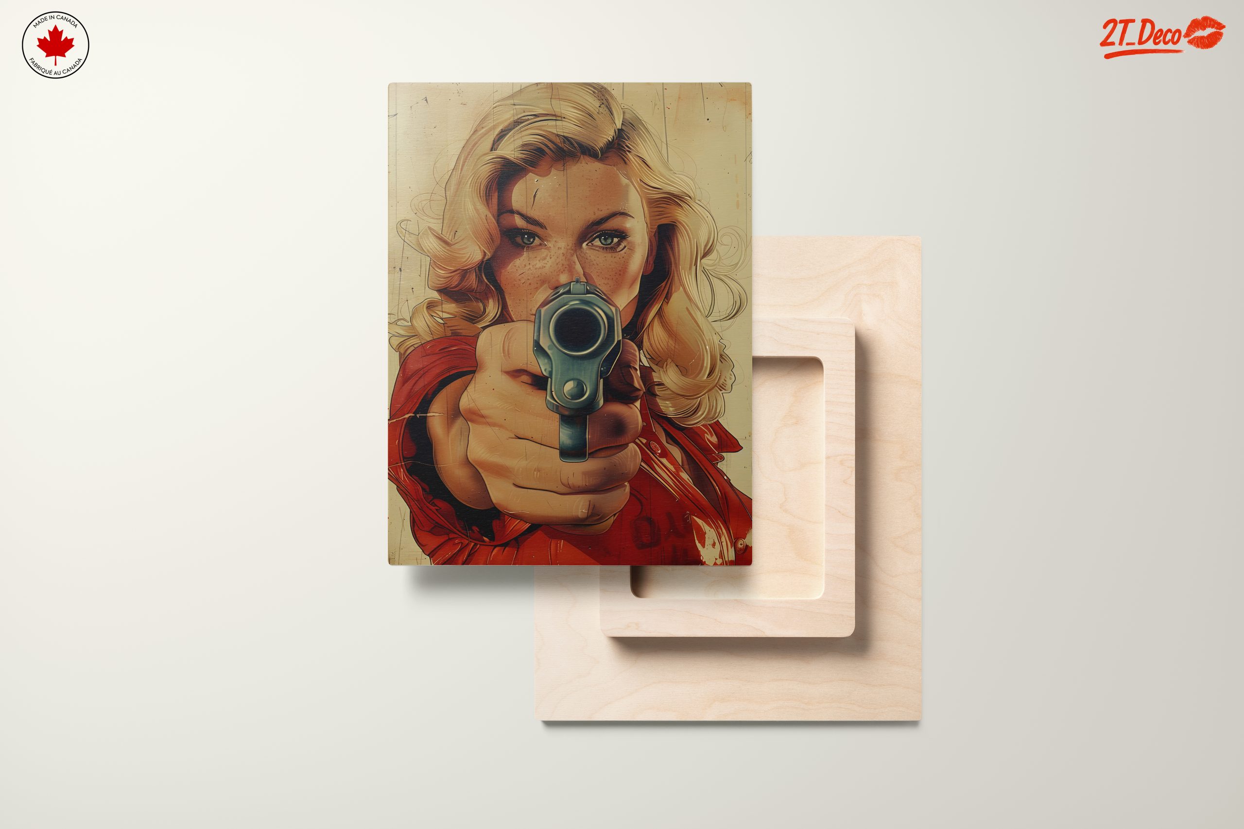 Harley Quinn Pop Art with Gun - Image 11