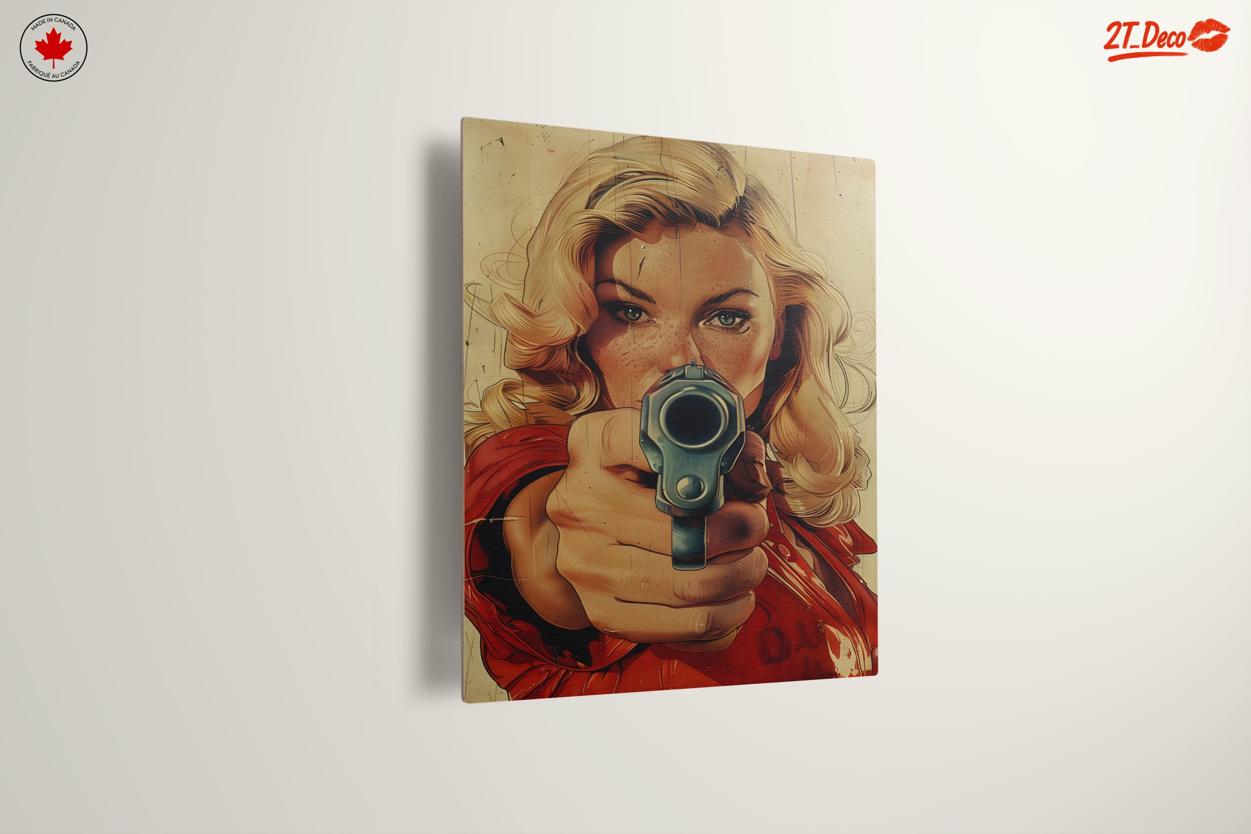 Harley Quinn Pop Art with Gun - Image 13