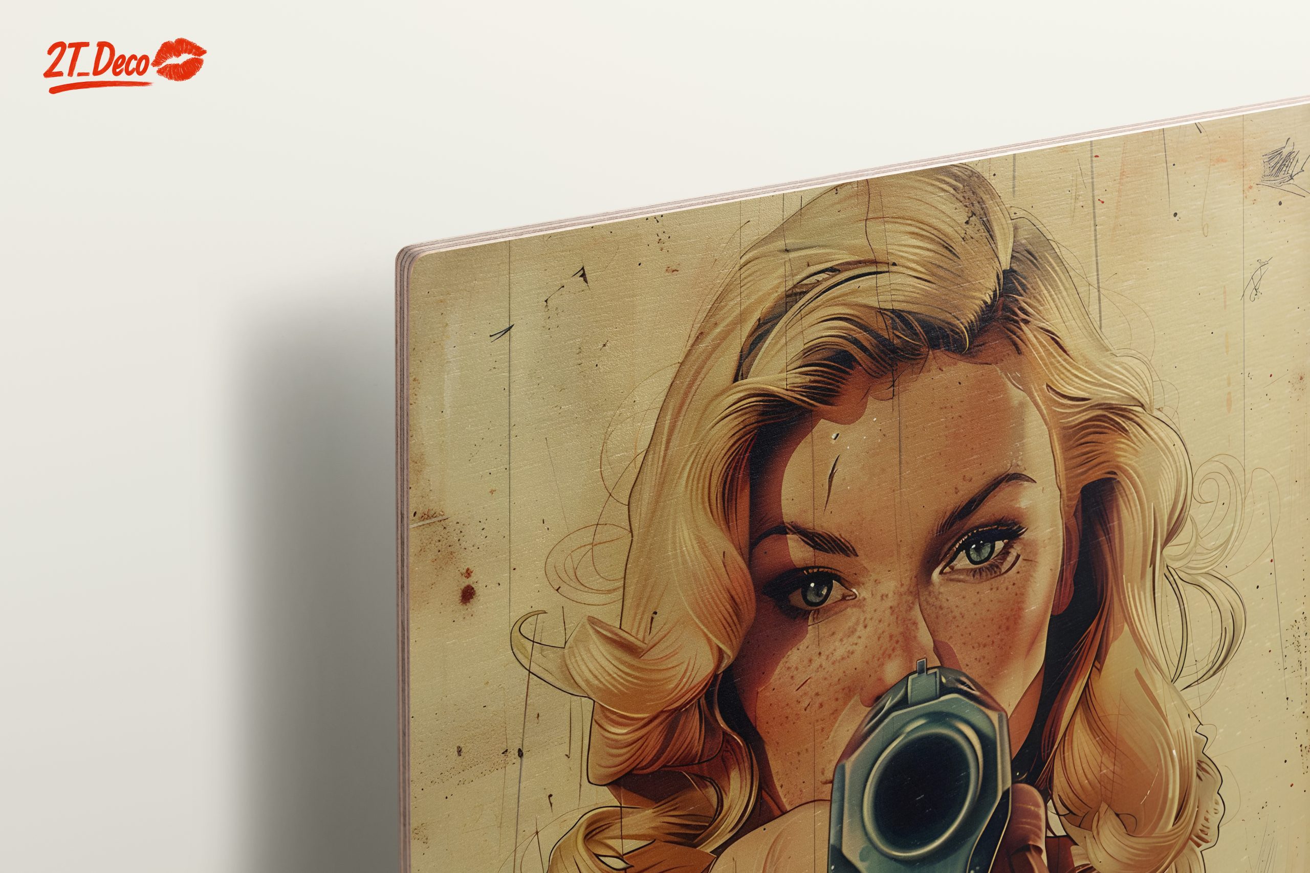 Harley Quinn Pop Art with Gun - Image 15