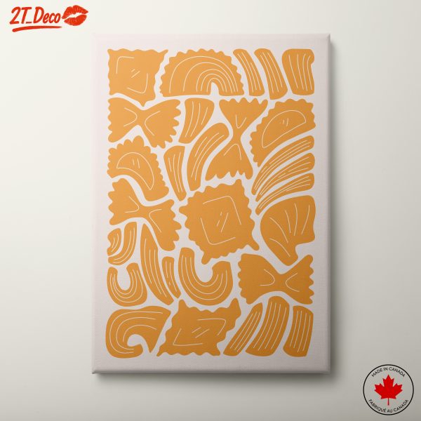 Abstract Pasta Shapes Art for Cooking Lovers