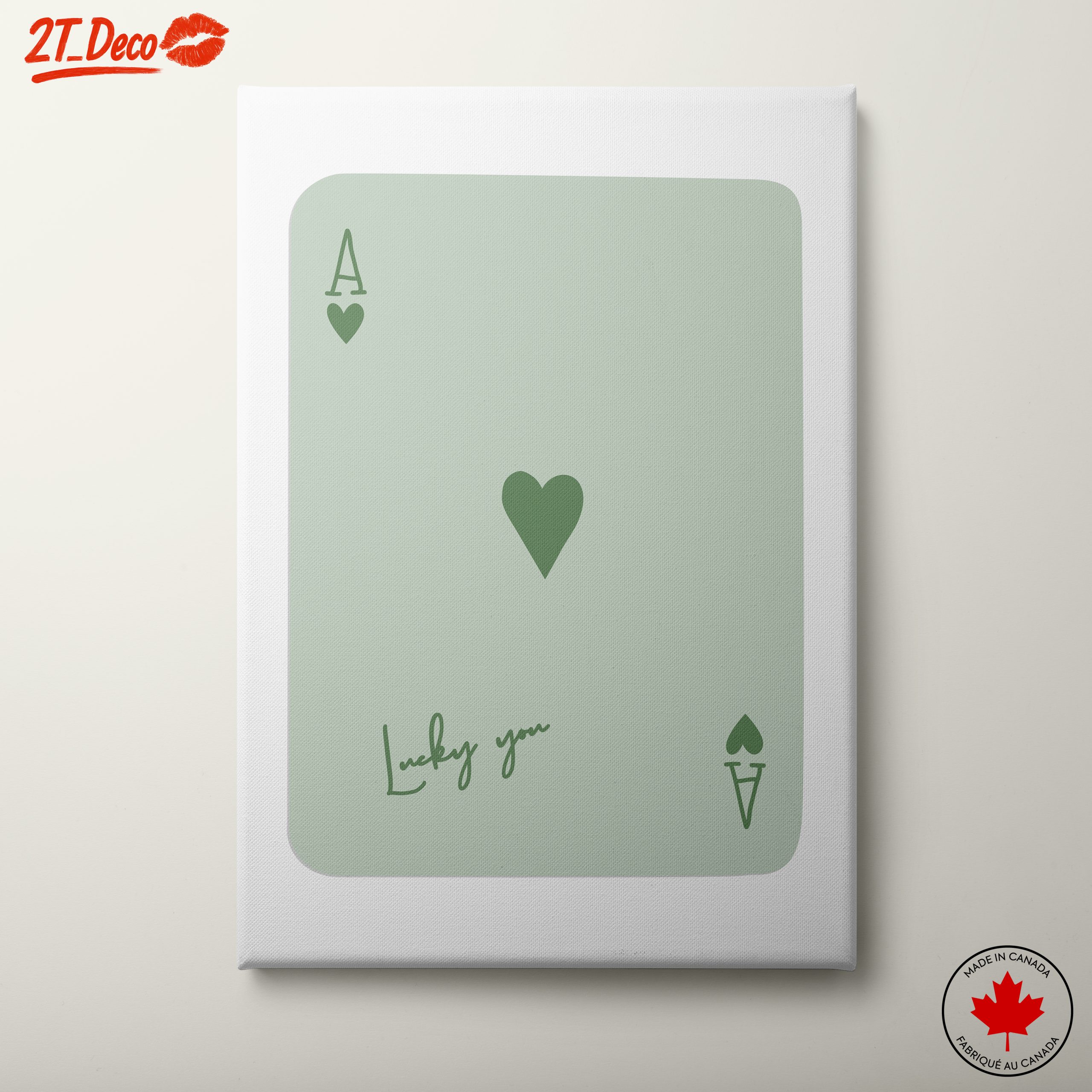 Charming Playing Card Design Featuring Lucky You