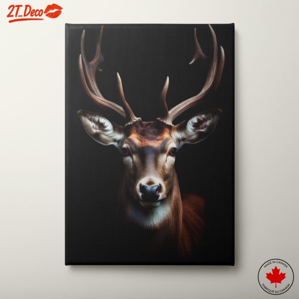 Regal Stag Portrait in Artistic Style