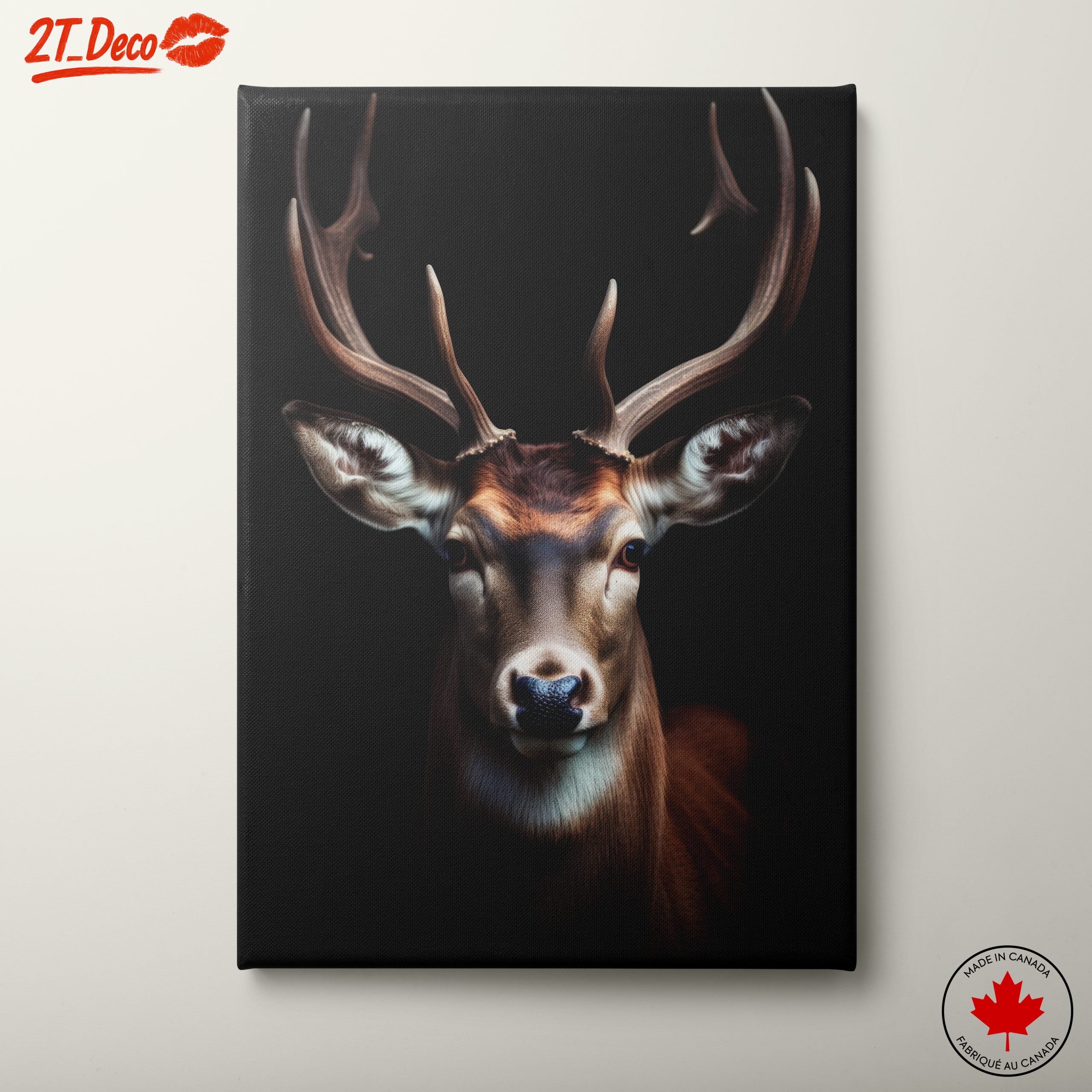 Regal Stag Portrait in Artistic Style