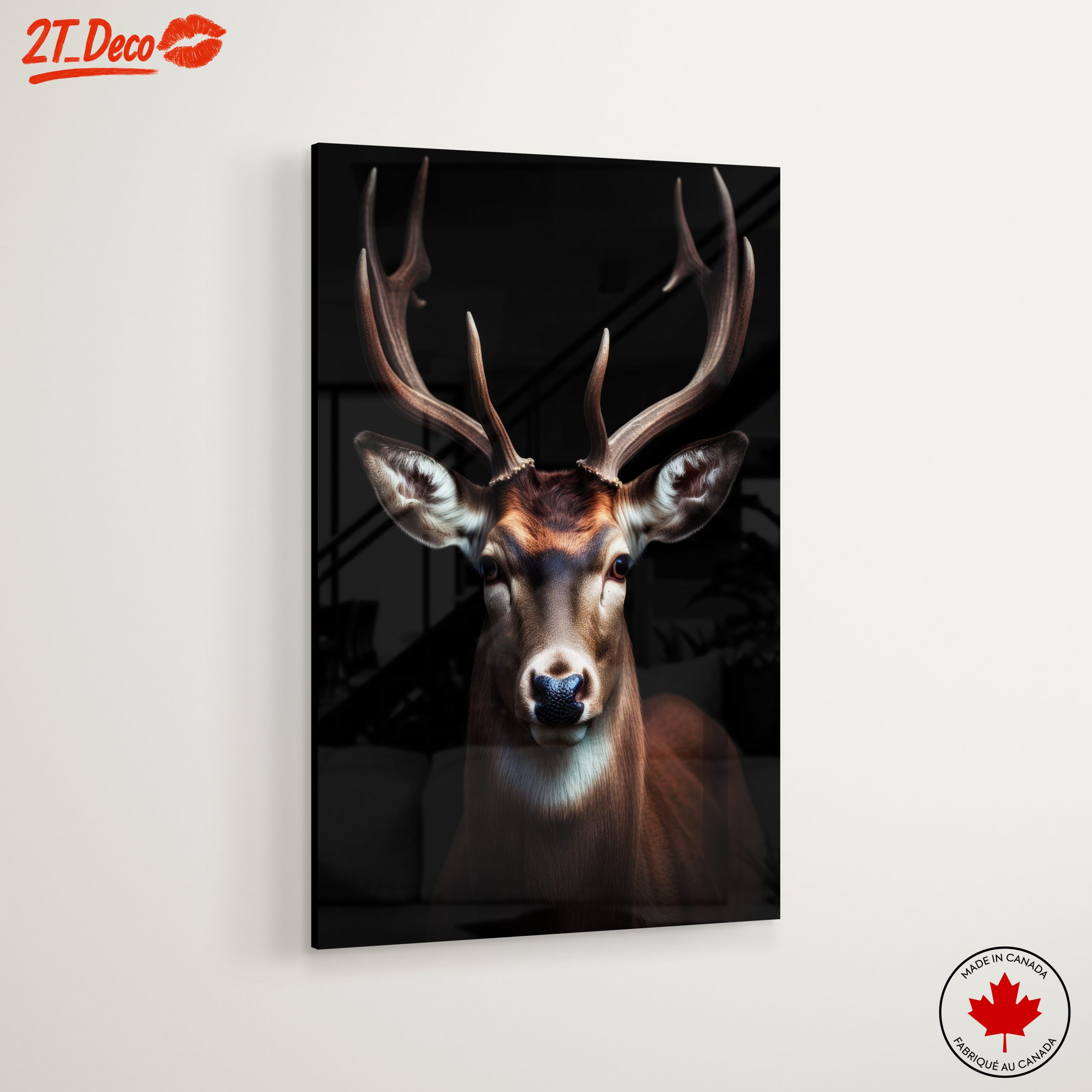 Regal Stag Portrait in Artistic Style - Image 6