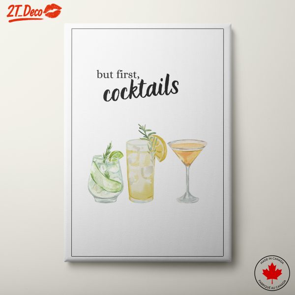 But First, Cocktails Wall Art 2