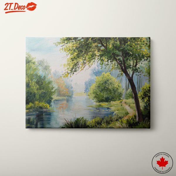 Serene Nature Landscape with Trees and Water