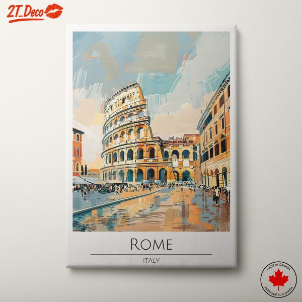 Stylized Urban Artwork of Rome Coliseum