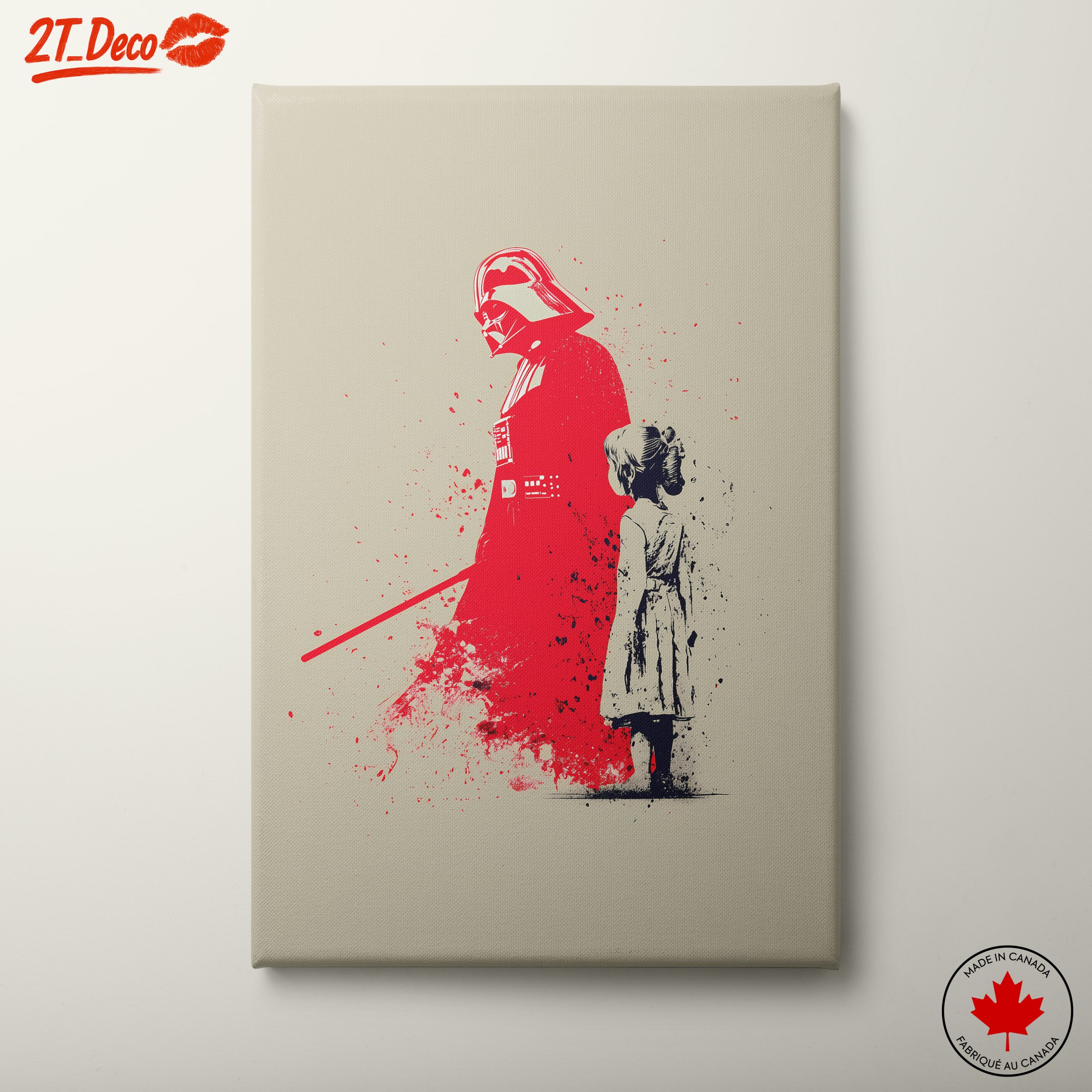 Darth Vader and Child Silhouette Art