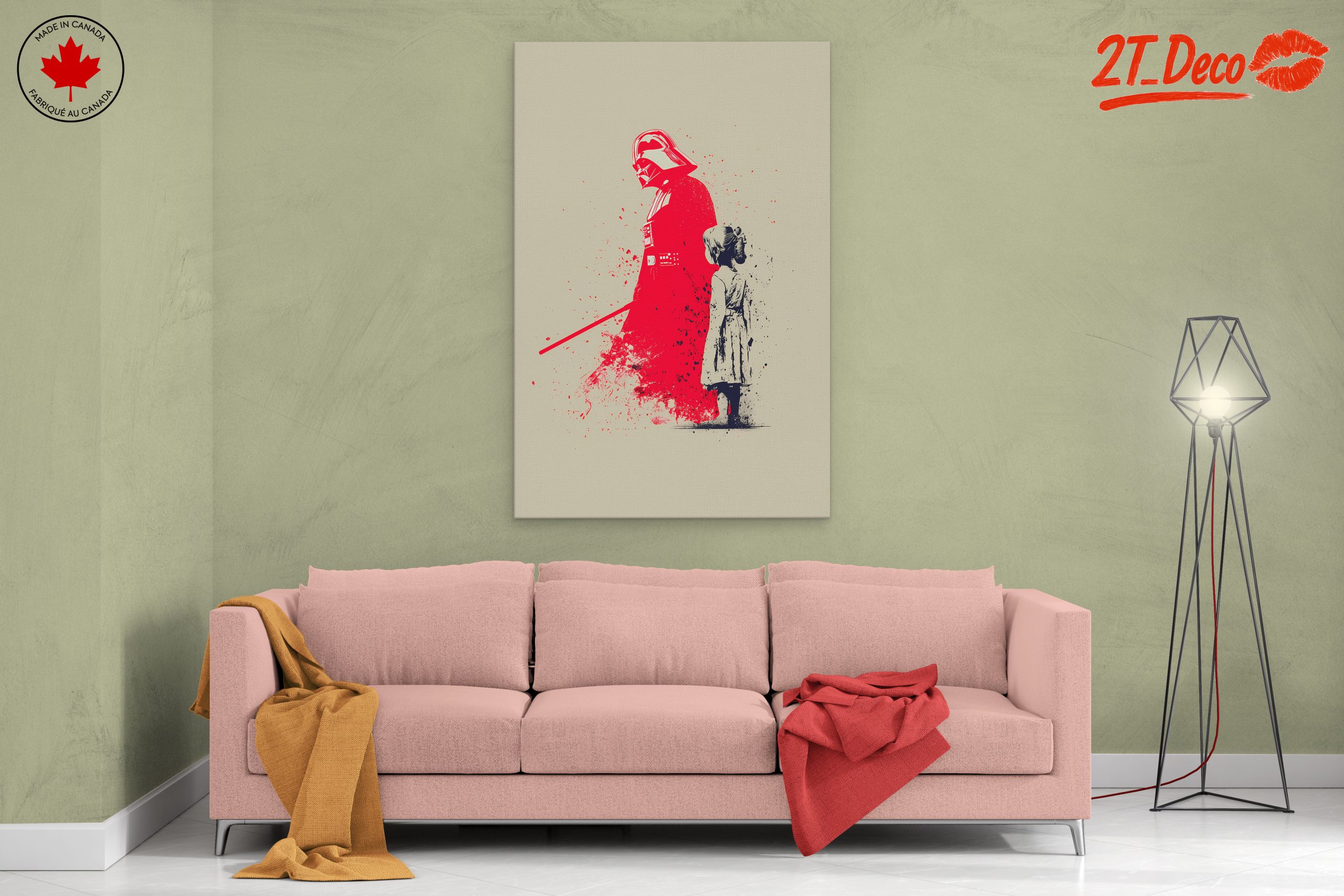 Darth Vader and Child Silhouette Art - Image 2