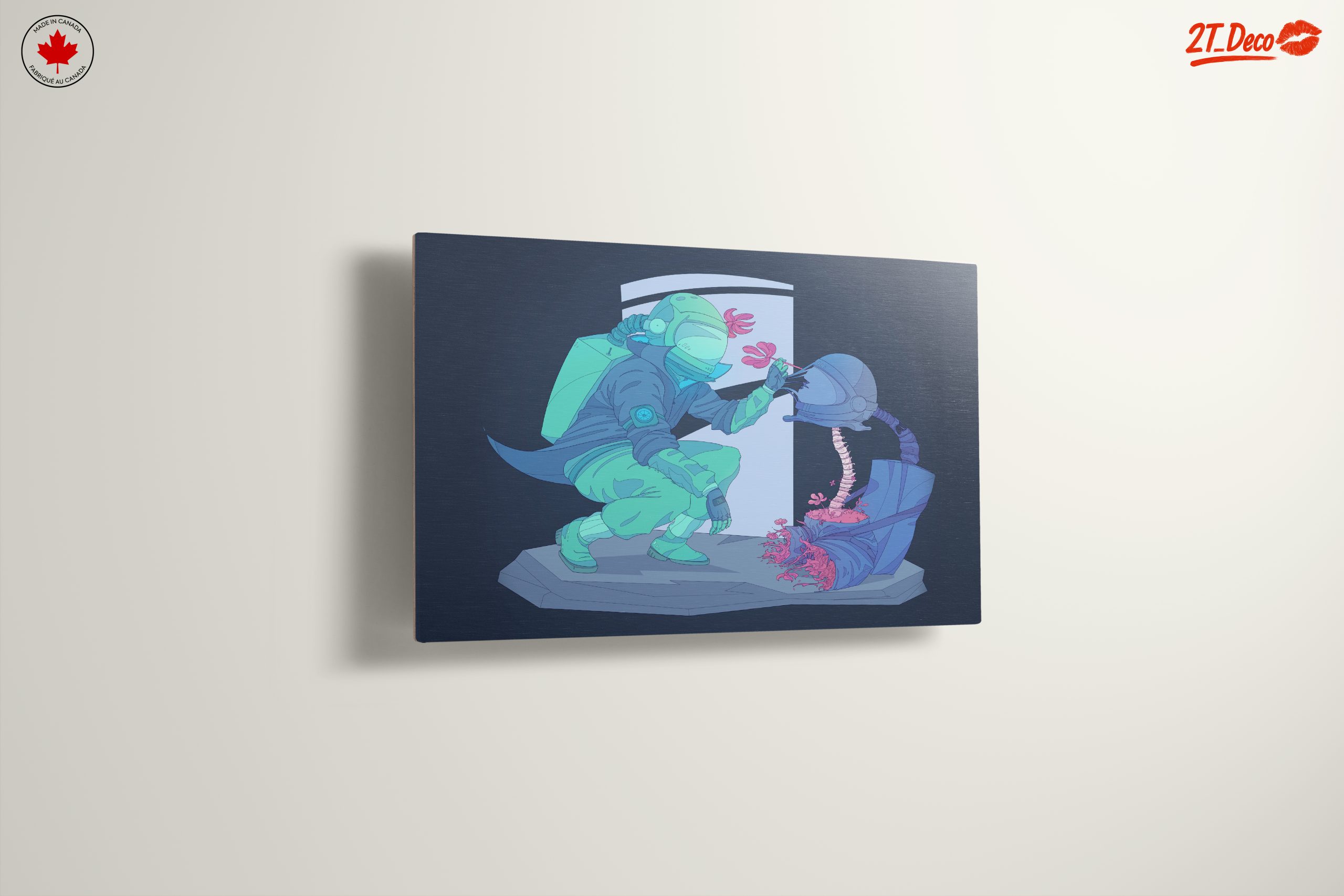 Futuristic Botanical Artwork with Astronaut - Image 13