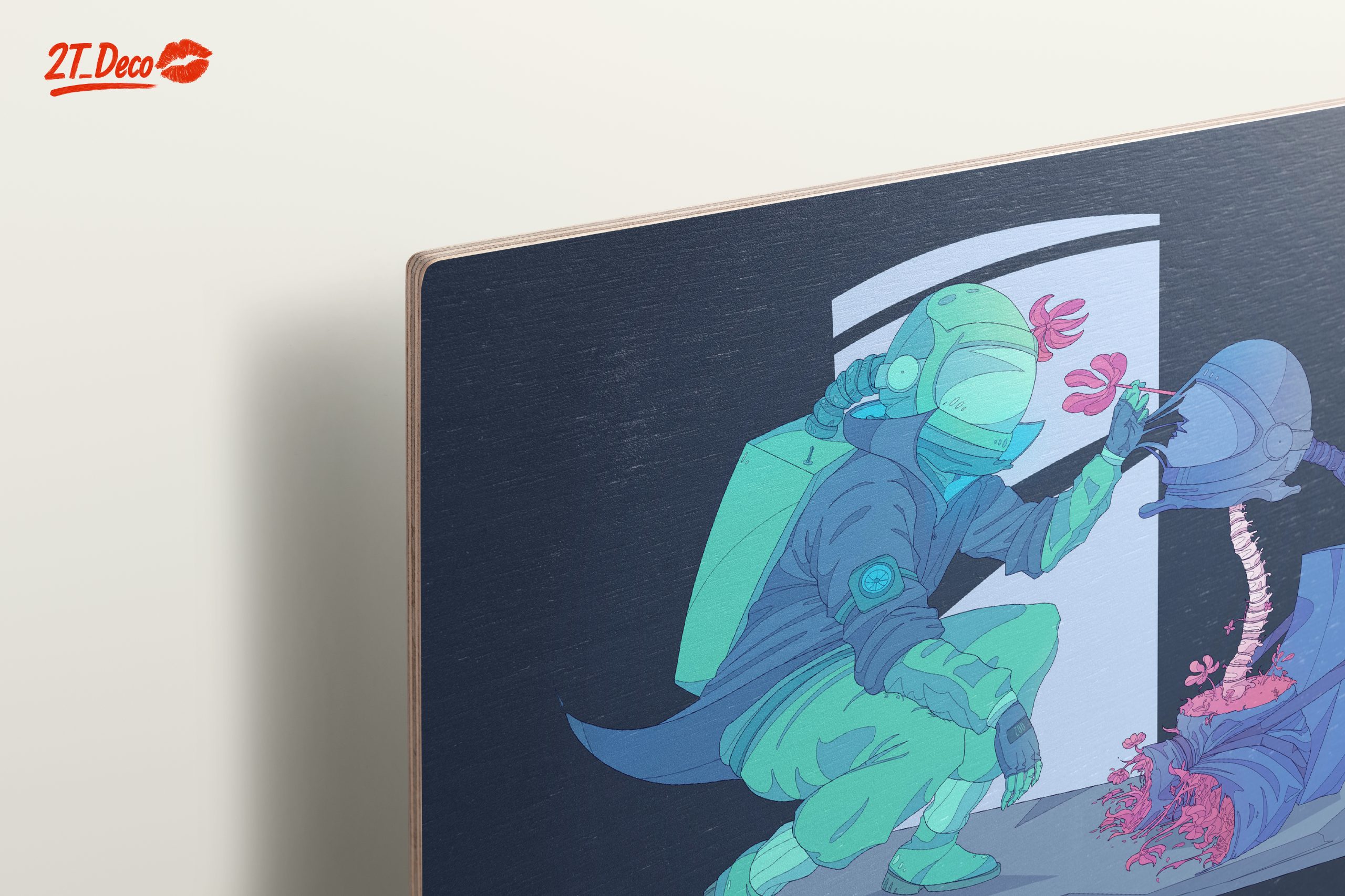 Futuristic Botanical Artwork with Astronaut - Image 15