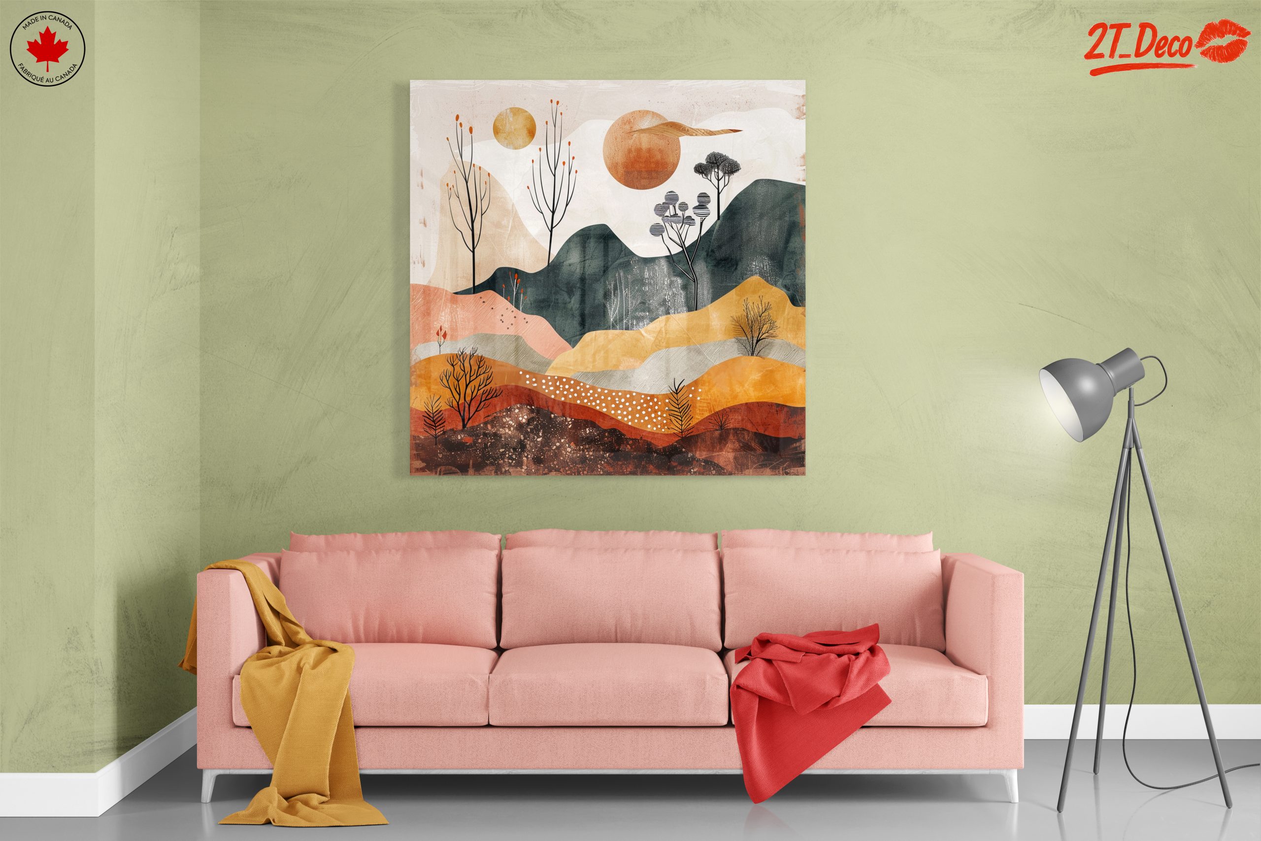 Modern Abstract Landscape with Earth Tones - Image 7