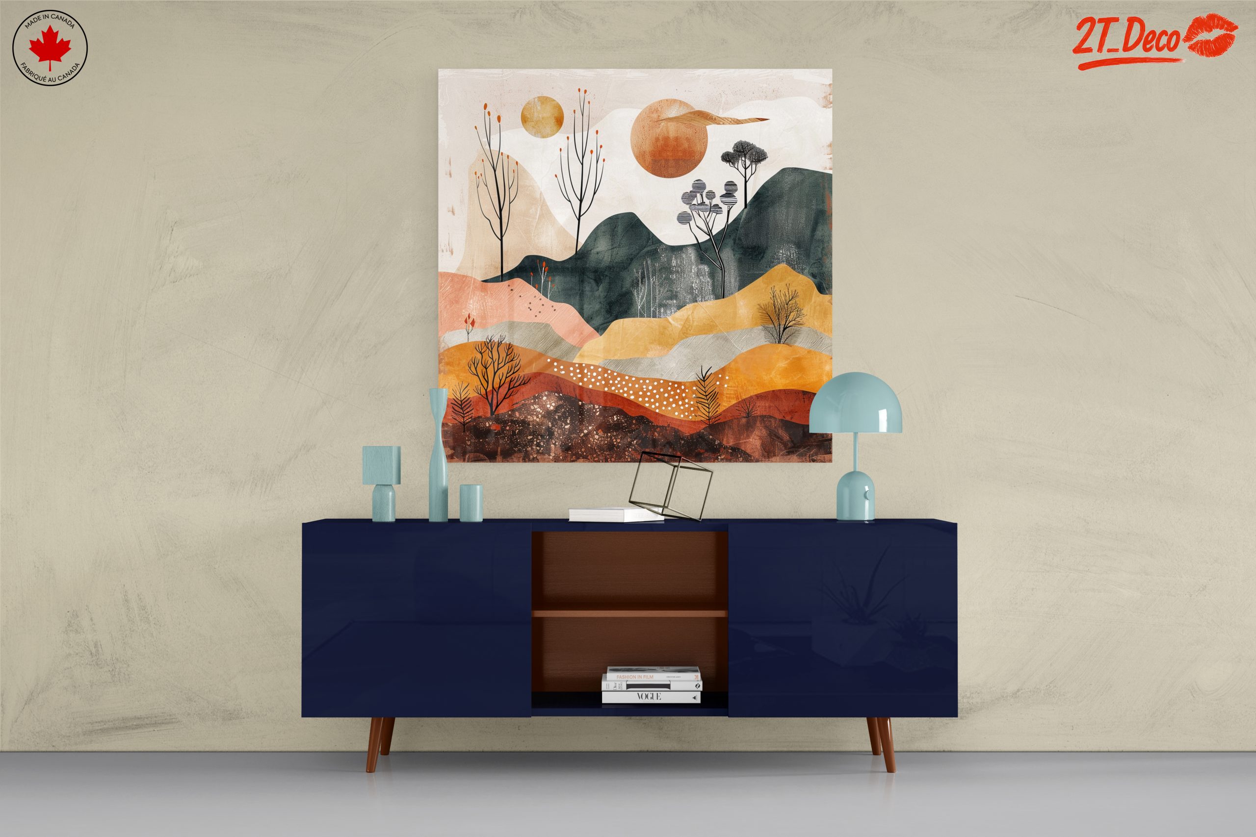 Modern Abstract Landscape with Earth Tones - Image 8