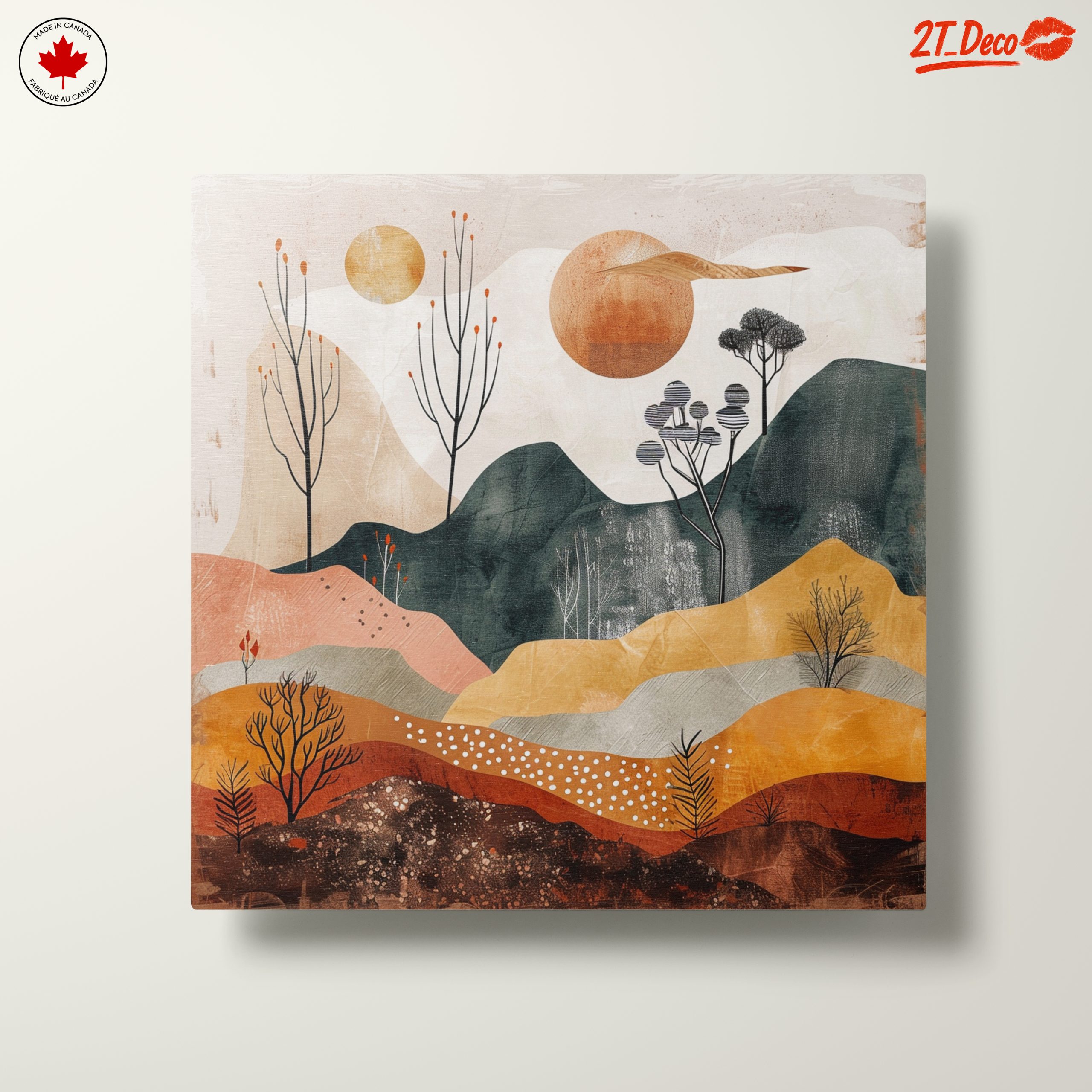 Modern Abstract Landscape with Earth Tones - Image 10