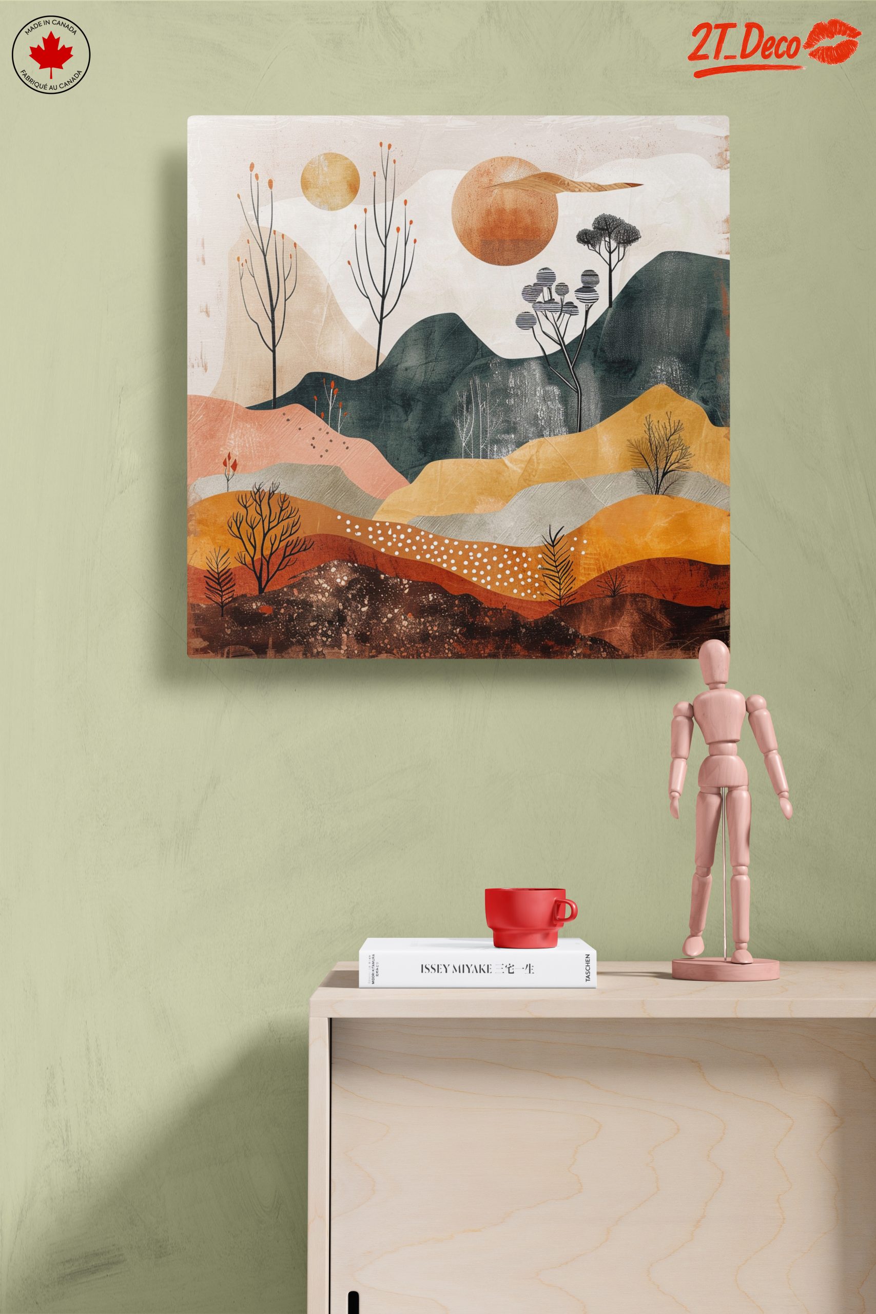 Modern Abstract Landscape with Earth Tones - Image 14