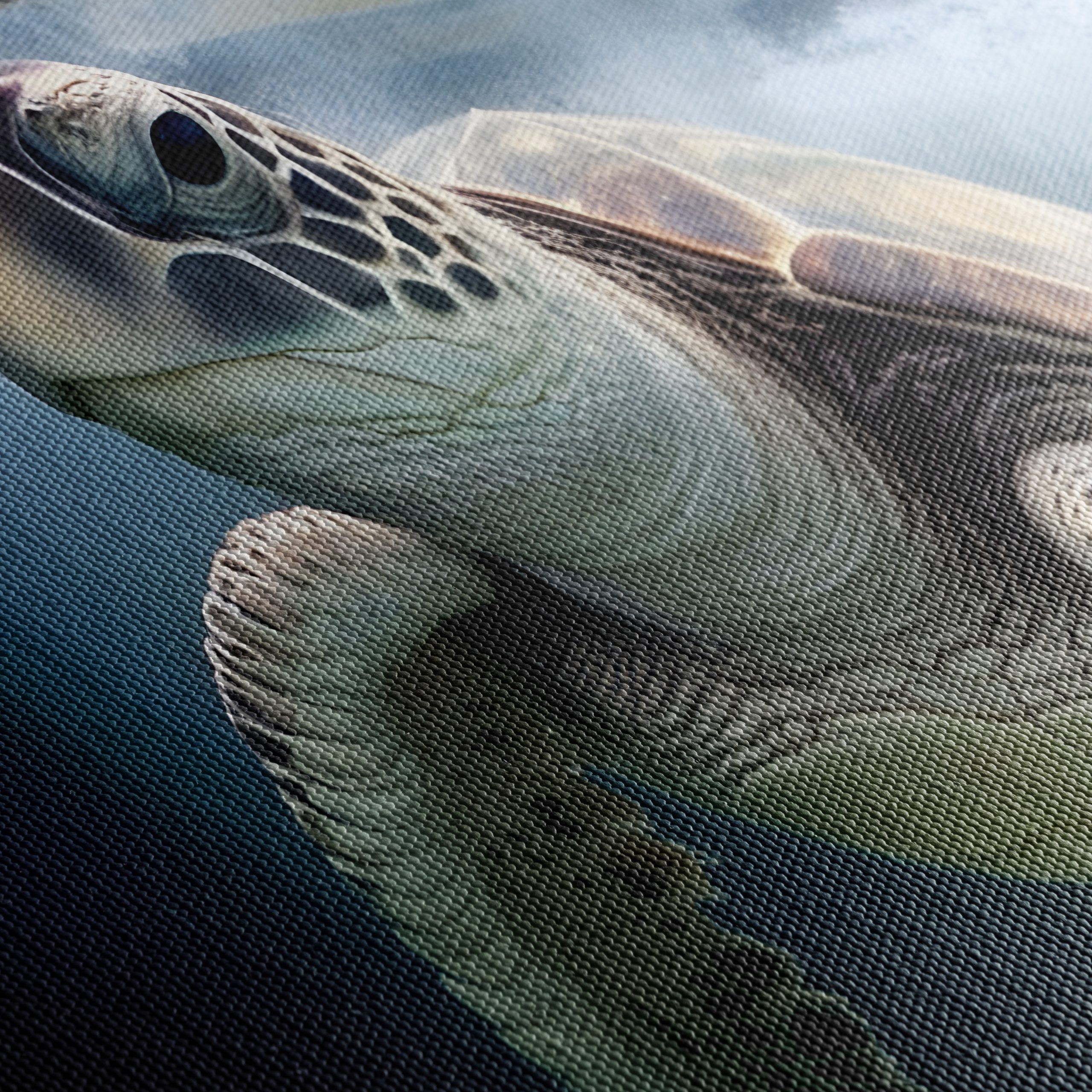Turtle Swimming Underwater Art - Image 5