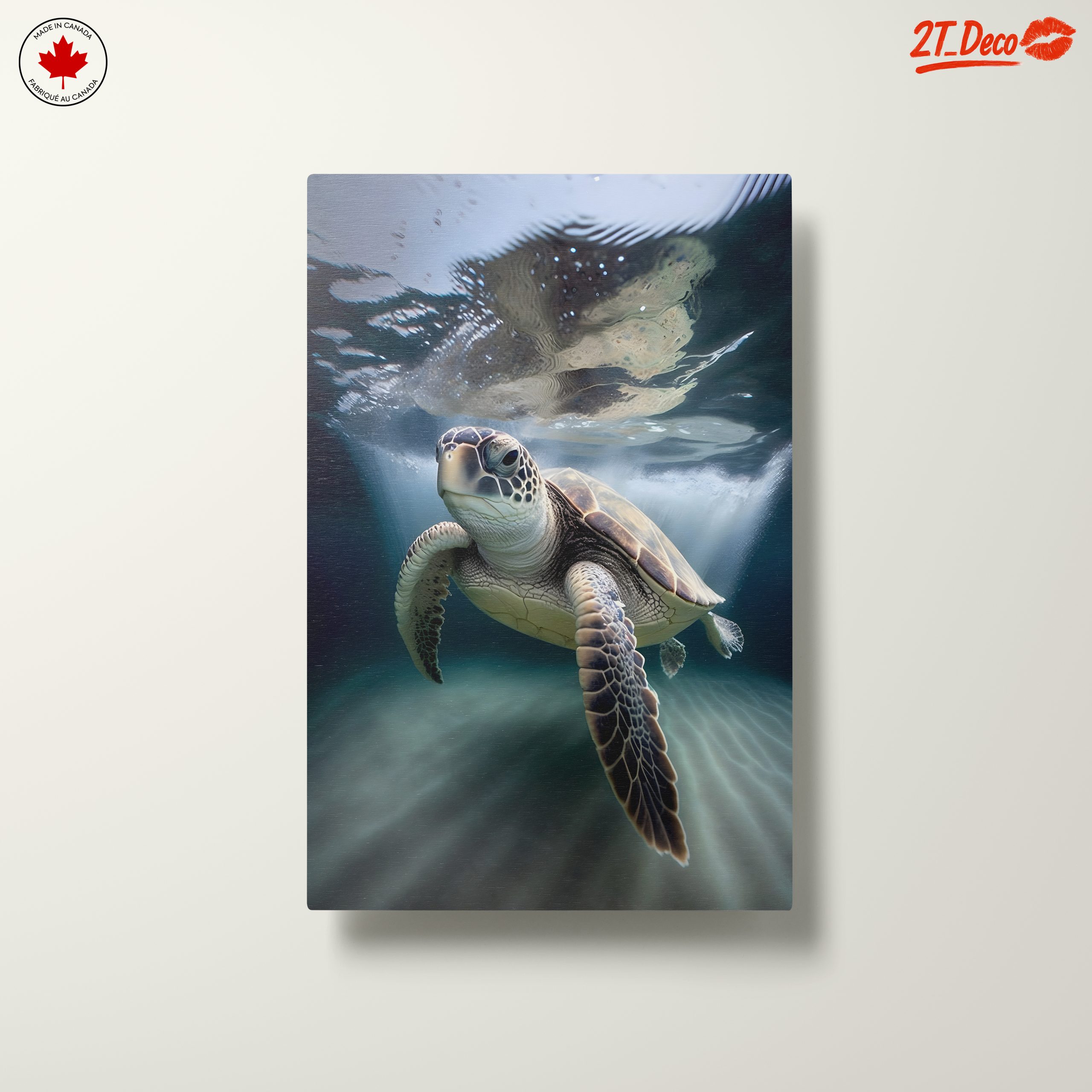 Turtle Swimming Underwater Art - Image 10