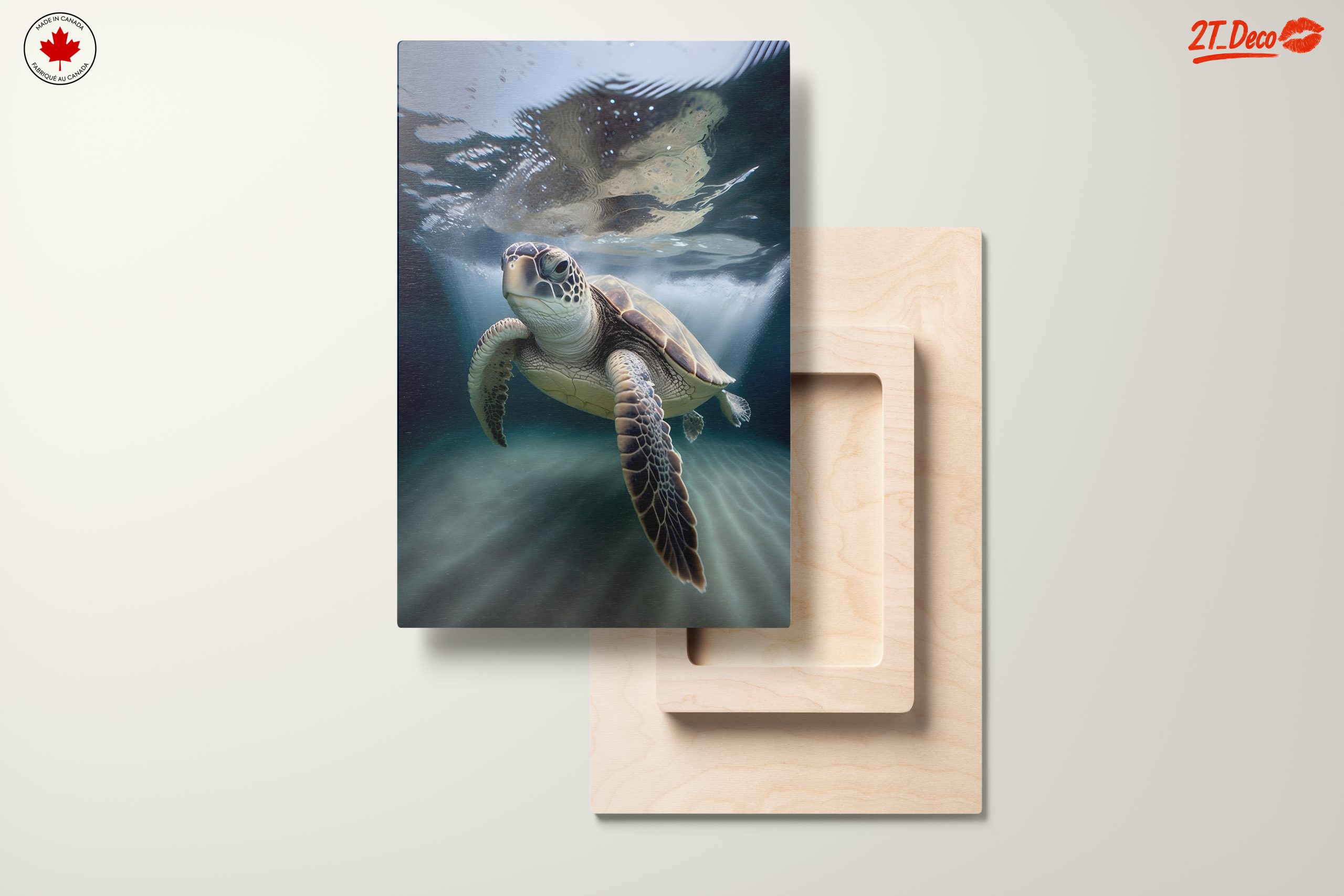 Turtle Swimming Underwater Art - Image 11