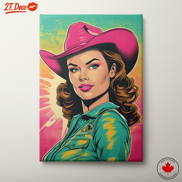 Stylized Retro Pop Art Portrait of a Woman