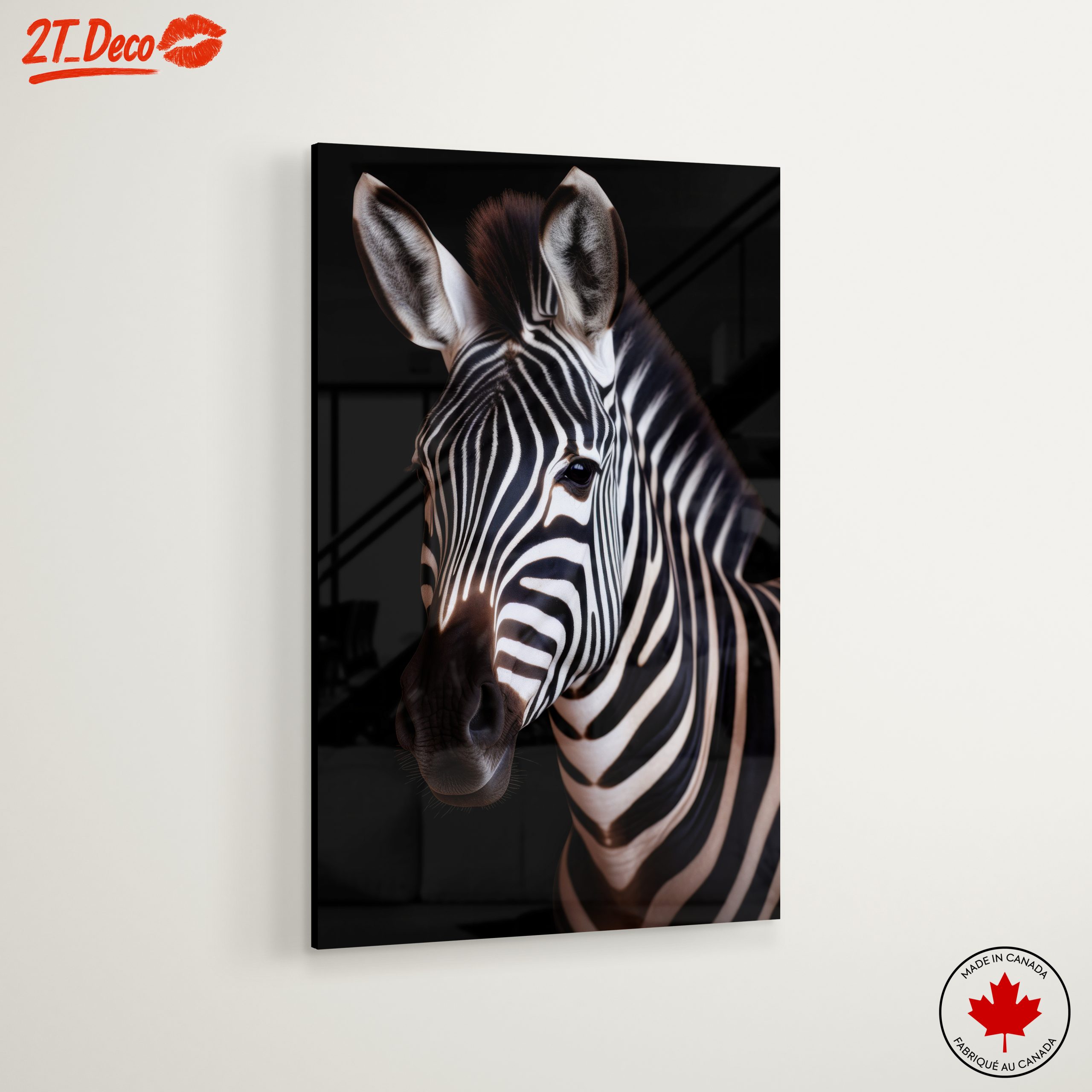 Majestic Zebra Portrait Against Black Background - Image 6