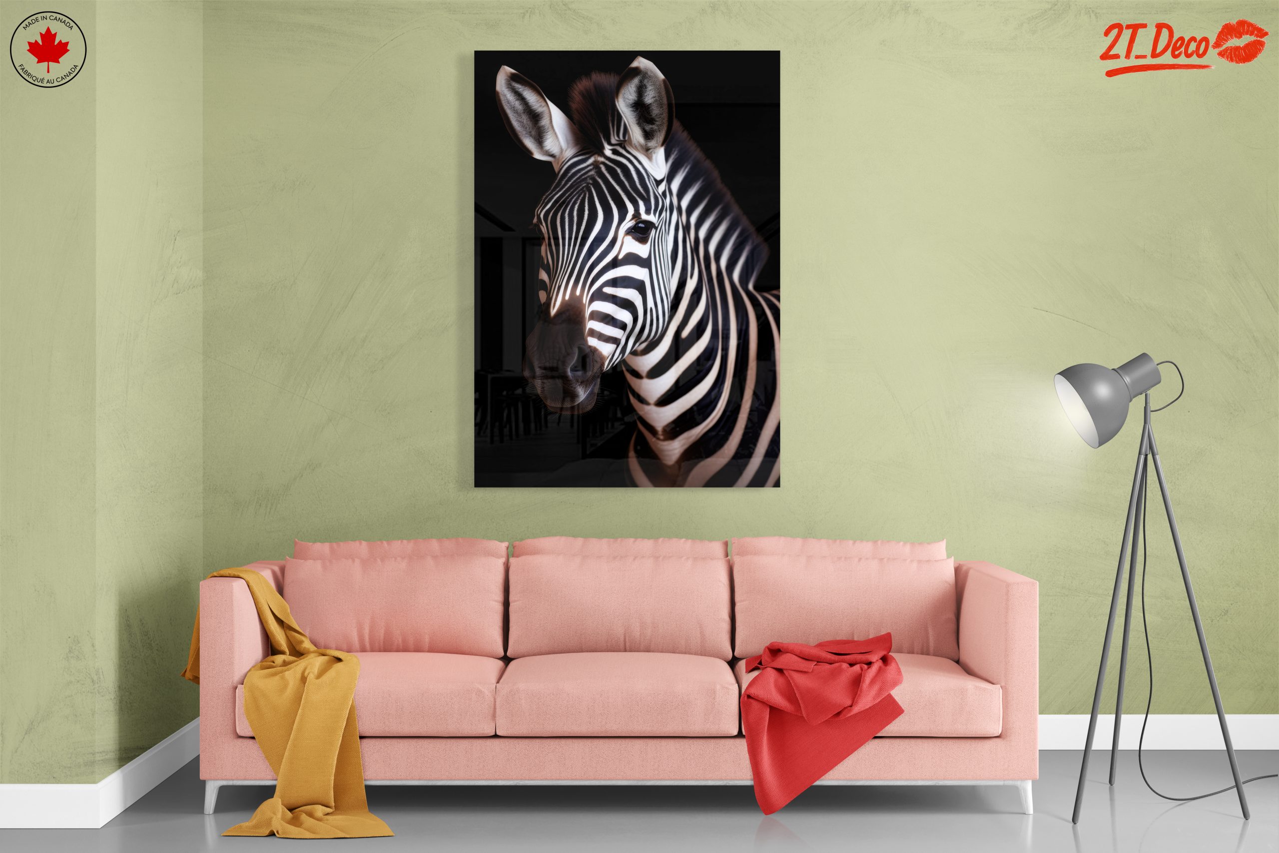 Majestic Zebra Portrait Against Black Background - Image 7