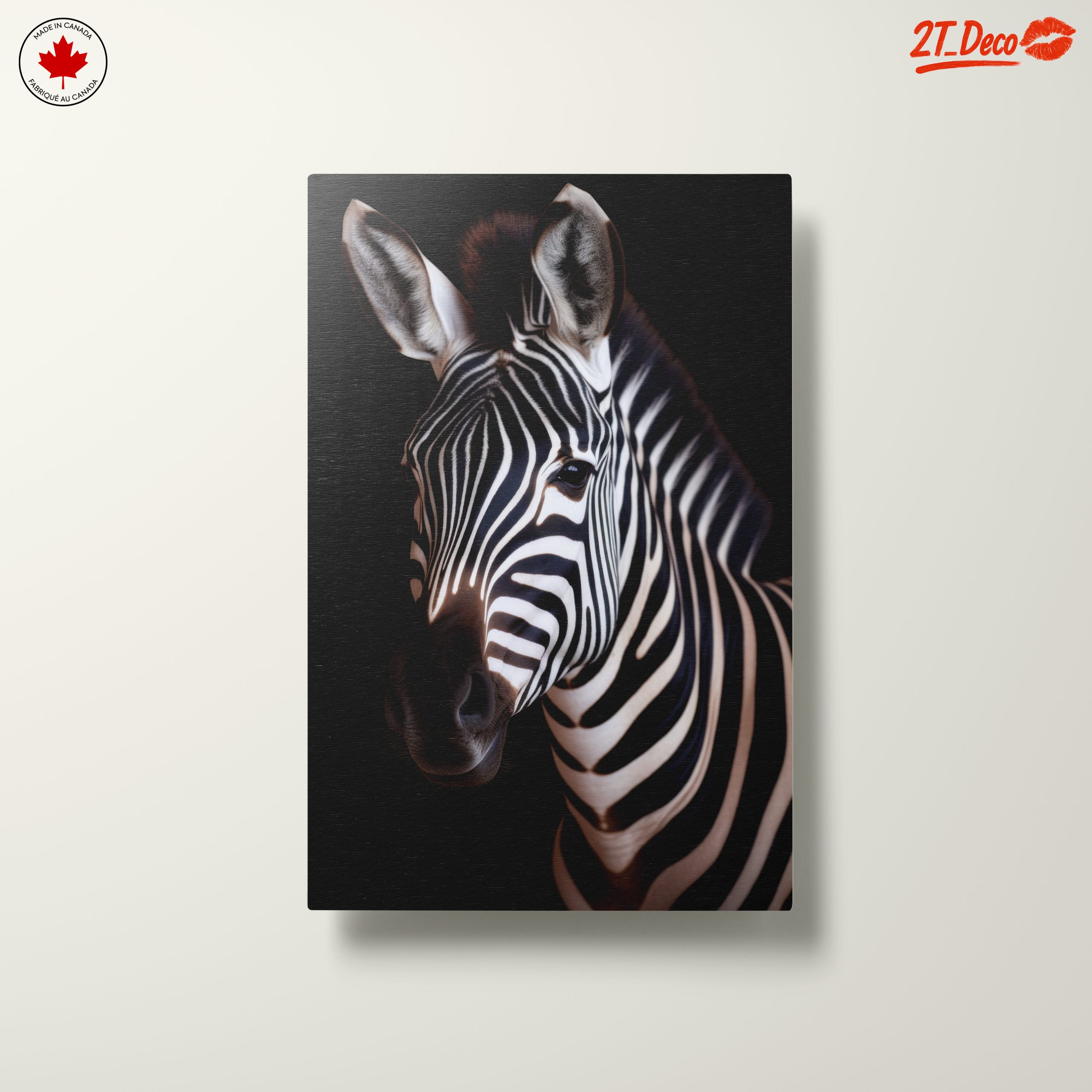 Majestic Zebra Portrait Against Black Background - Image 10