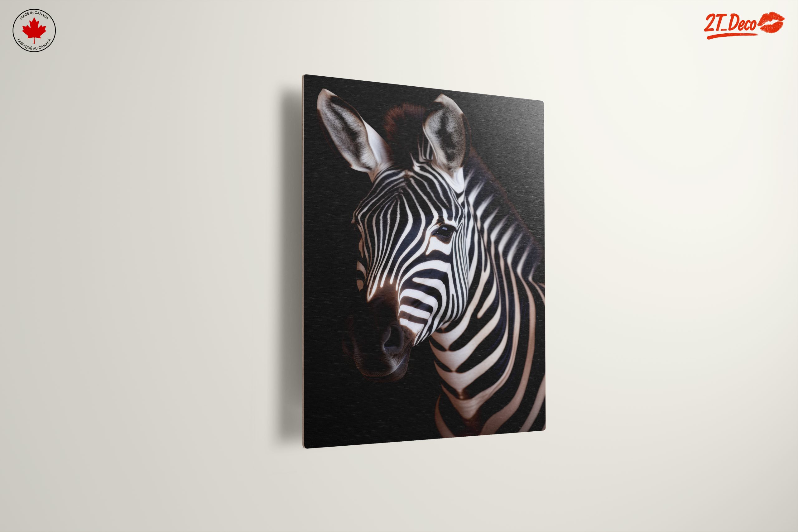 Majestic Zebra Portrait Against Black Background - Image 13