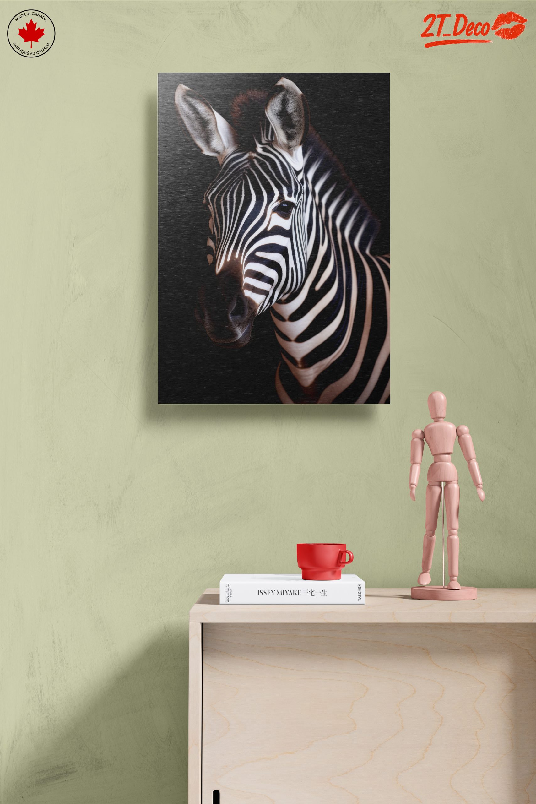 Majestic Zebra Portrait Against Black Background - Image 14