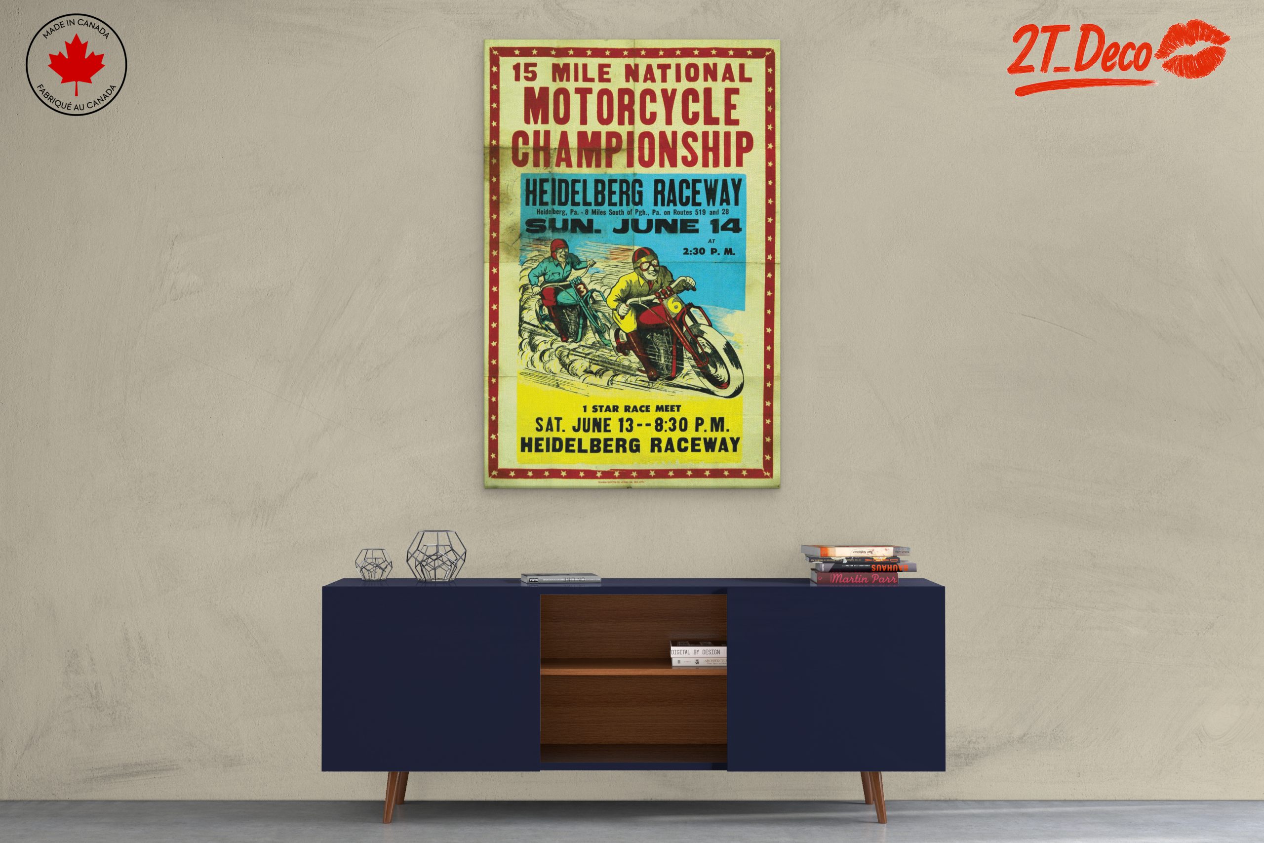 Vintage Motorcycle Championship Poster - Image 3