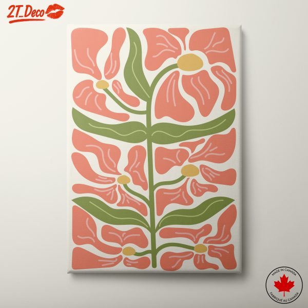 Stylized Floral Artwork for Modern Spaces