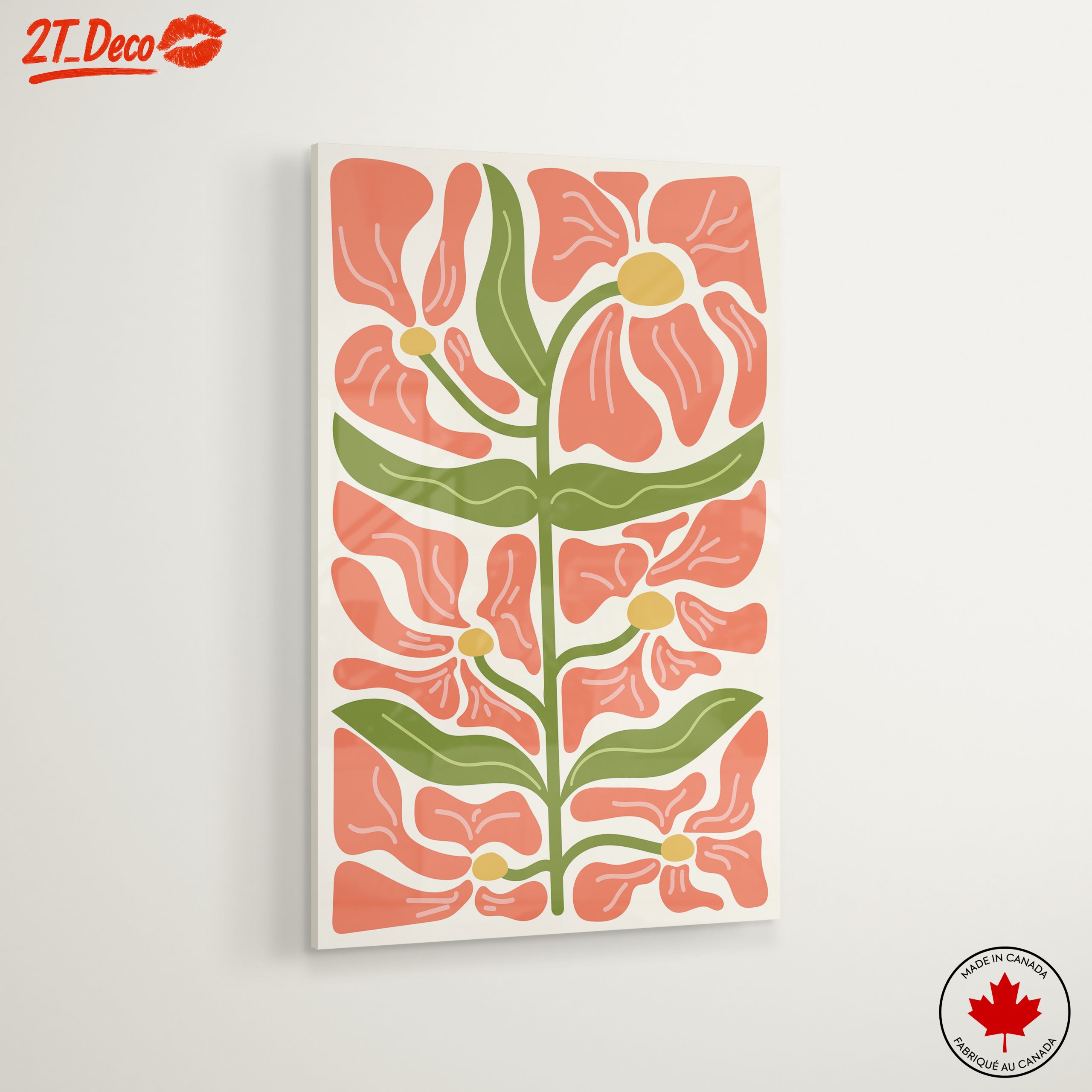 Stylized Floral Artwork for Modern Spaces - Image 6