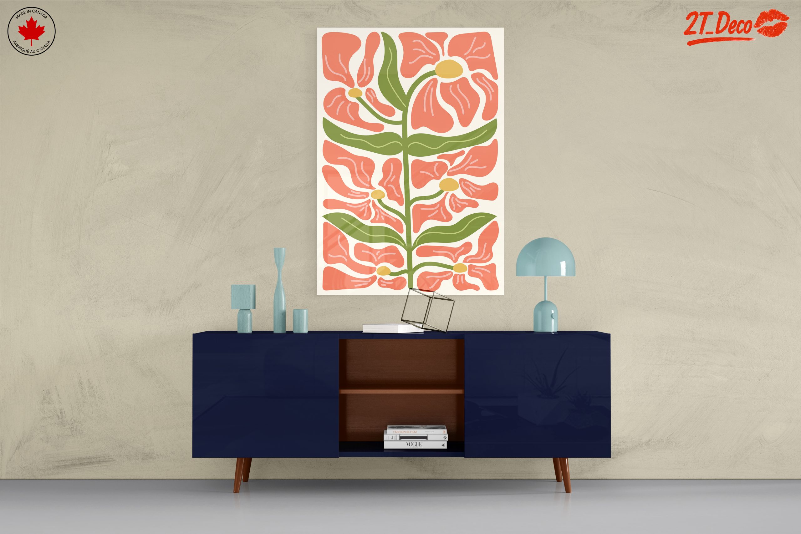 Stylized Floral Artwork for Modern Spaces - Image 8