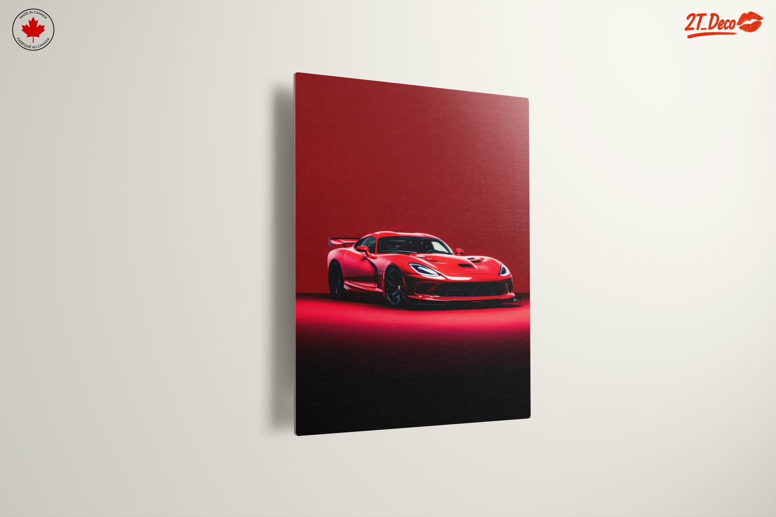 Vibrant Red Classic Sports Car Art - Image 13