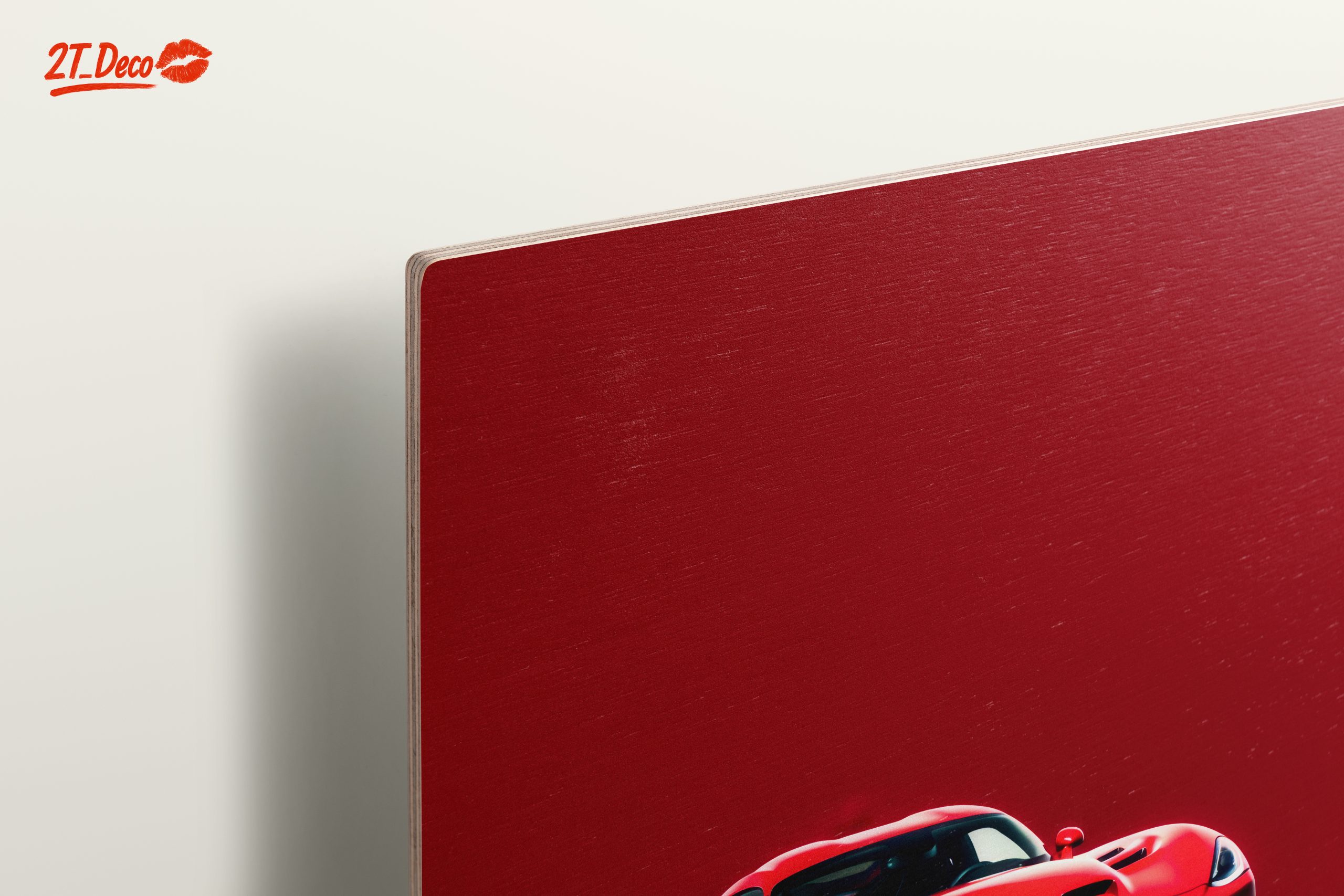 Vibrant Red Classic Sports Car Art - Image 15
